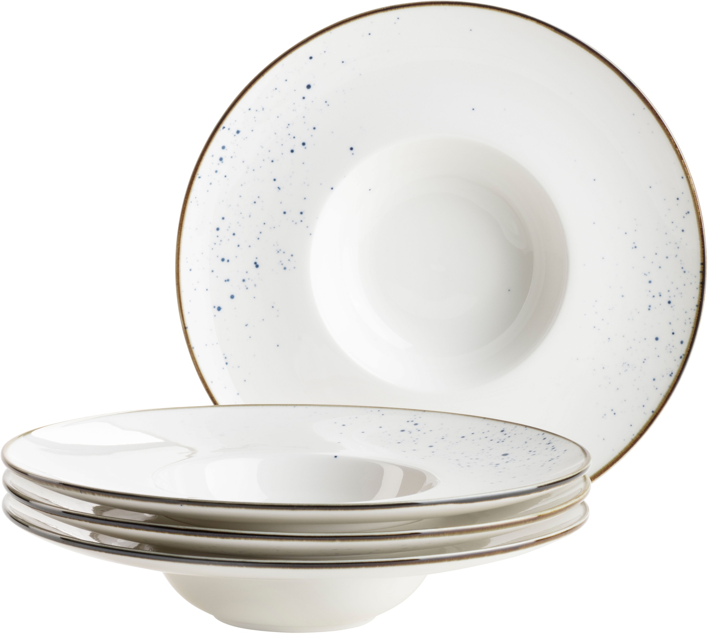Mäser Weiß Blau Teller-Set "Pintar Gourmetteller Set Porzellan" Teller Set von Baur