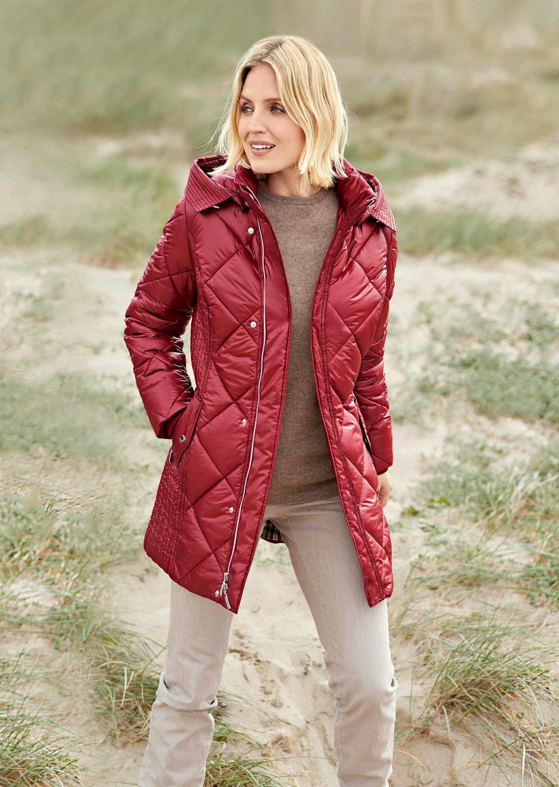 GOLDNER Steppjacke »Kurzgröße Longsteppjacke mit hübschem Innenfutter«