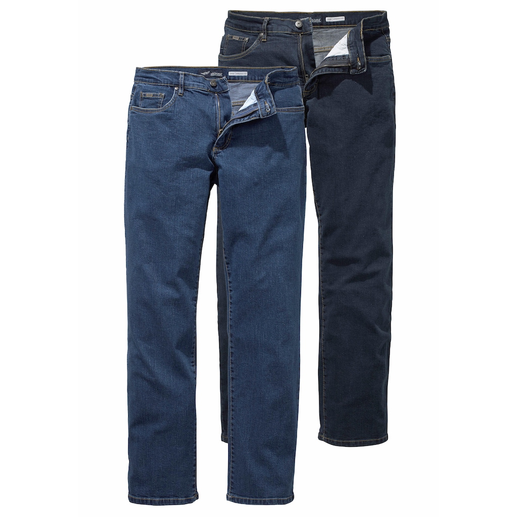 Arizona Stretch-Jeans »John«, (Packung, 2 tlg.), Straight Fit