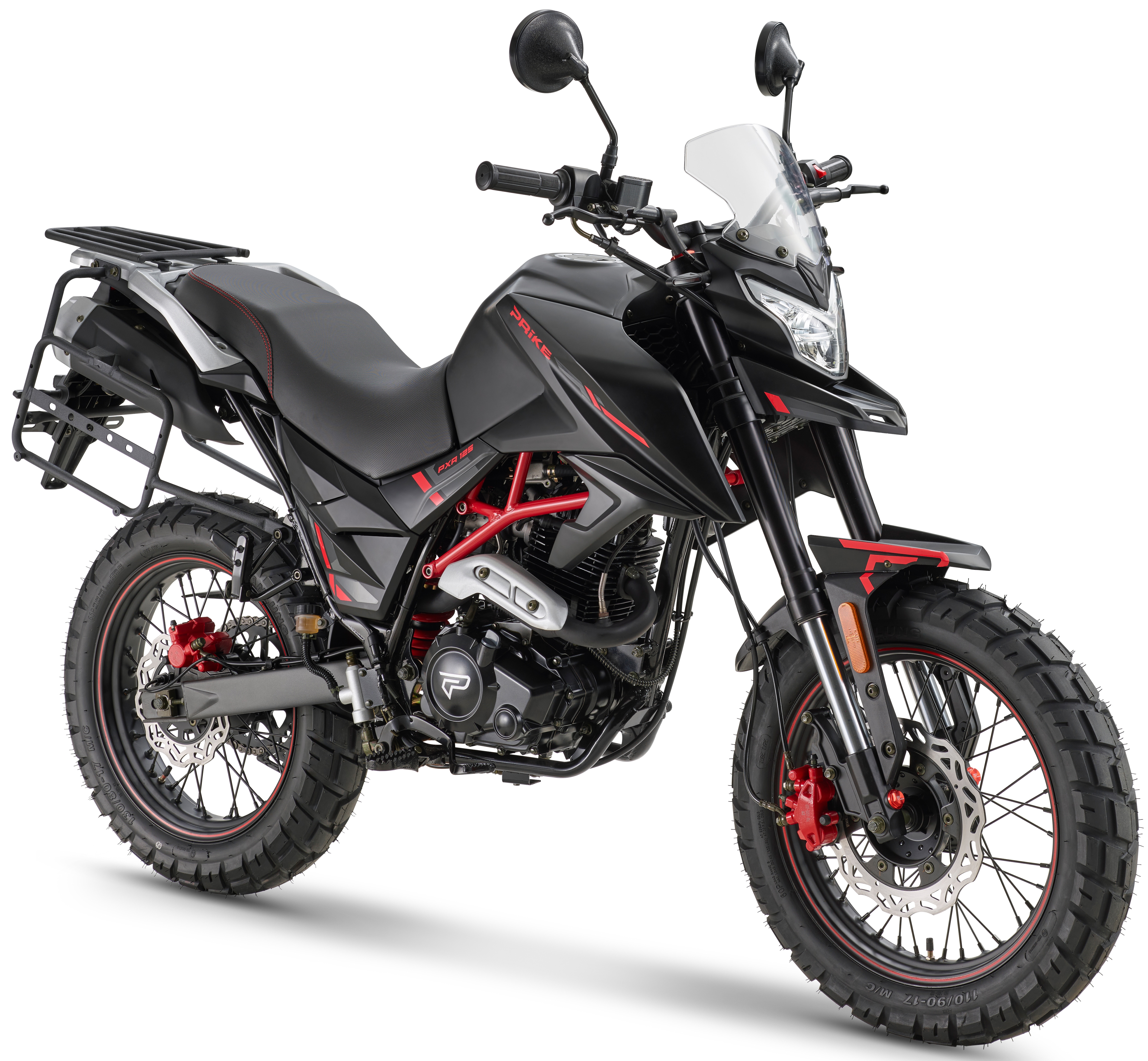 PRIKE Motorrad "PXA 125 Adventure, E5+" 124 cm³ 85 km/h Euro 5+ 9,9 7,3 kW, 9,9 PS, CBS, 125er Reise-Enduro, digitales Cockpit