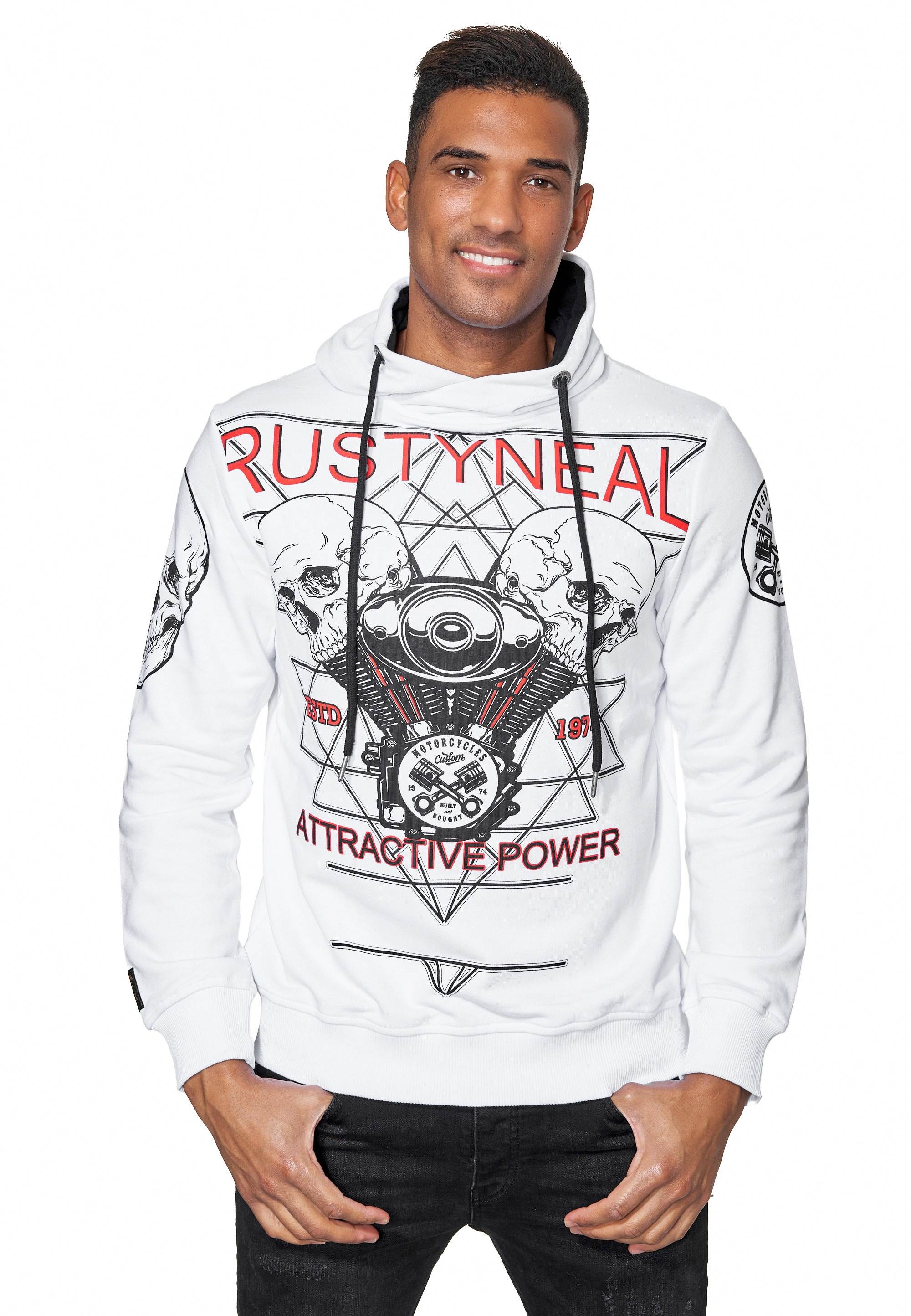 mit Print | kaufen Rusty ▷ Kapuzensweatshirt Neal rockigem Sweater«, Neal BAUR »Rusty