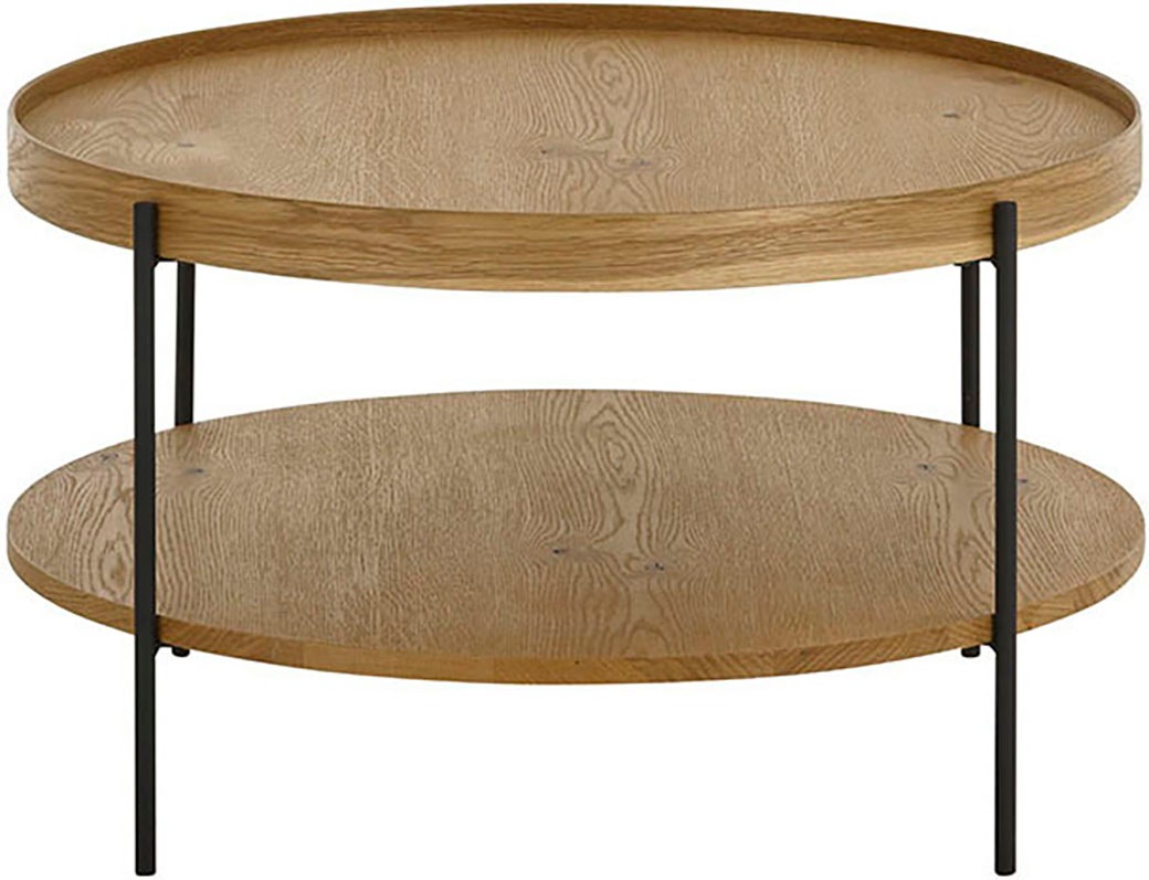 MCA furniture Couchtisch »ARENAL Beistelltisch«, Eiche furniert, mit Ablageplatte, Belastbarkeit 20 kg