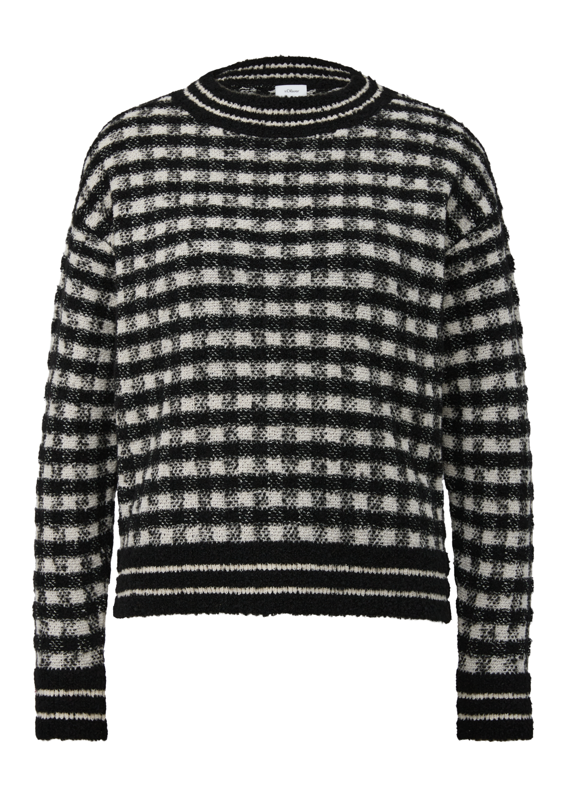 s.Oliver BLACK LABEL Stehkragenpullover, mit Karomuster