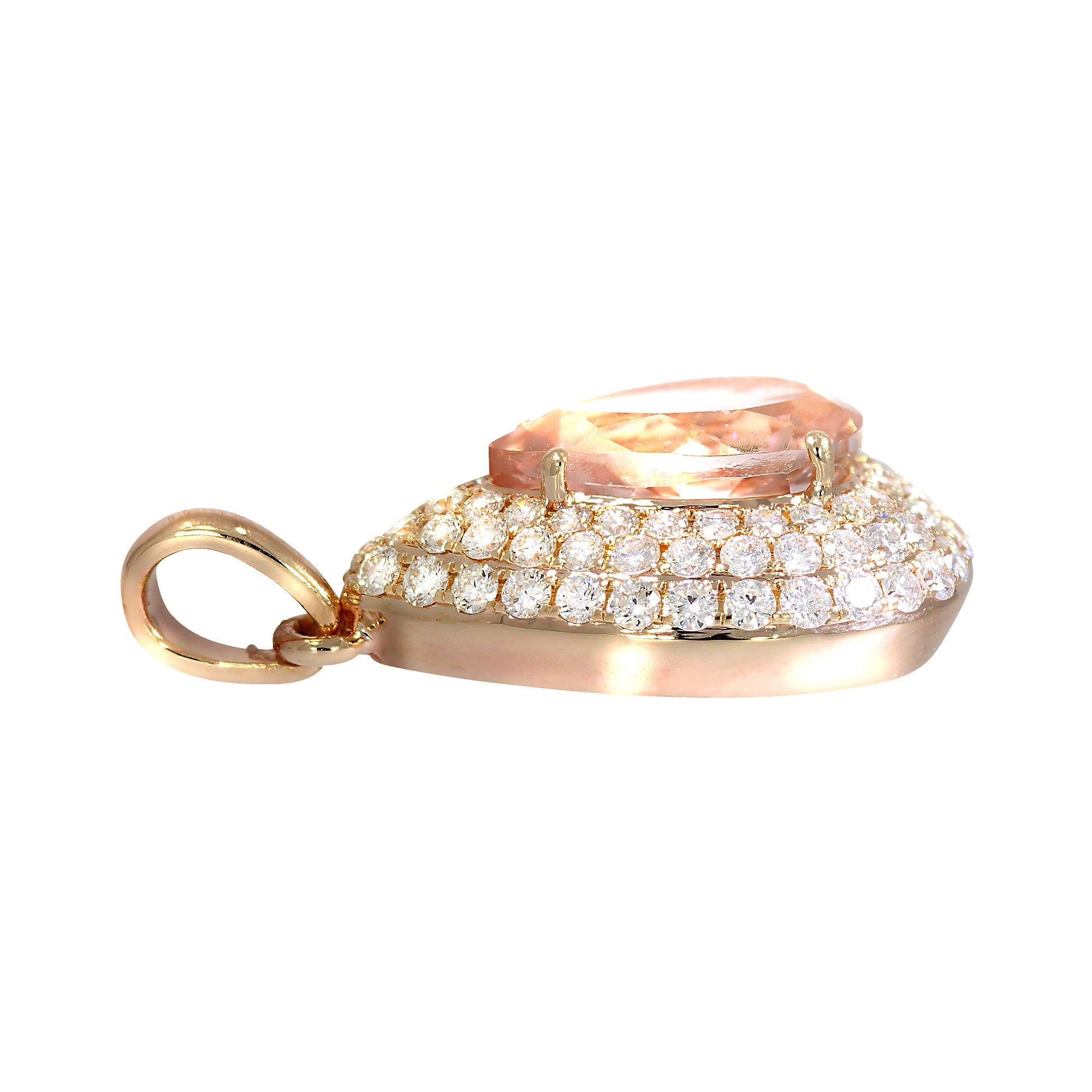 Creazione Bijoux Kettenanhänger »750/- Roségold mit Morganit und Diamanten«