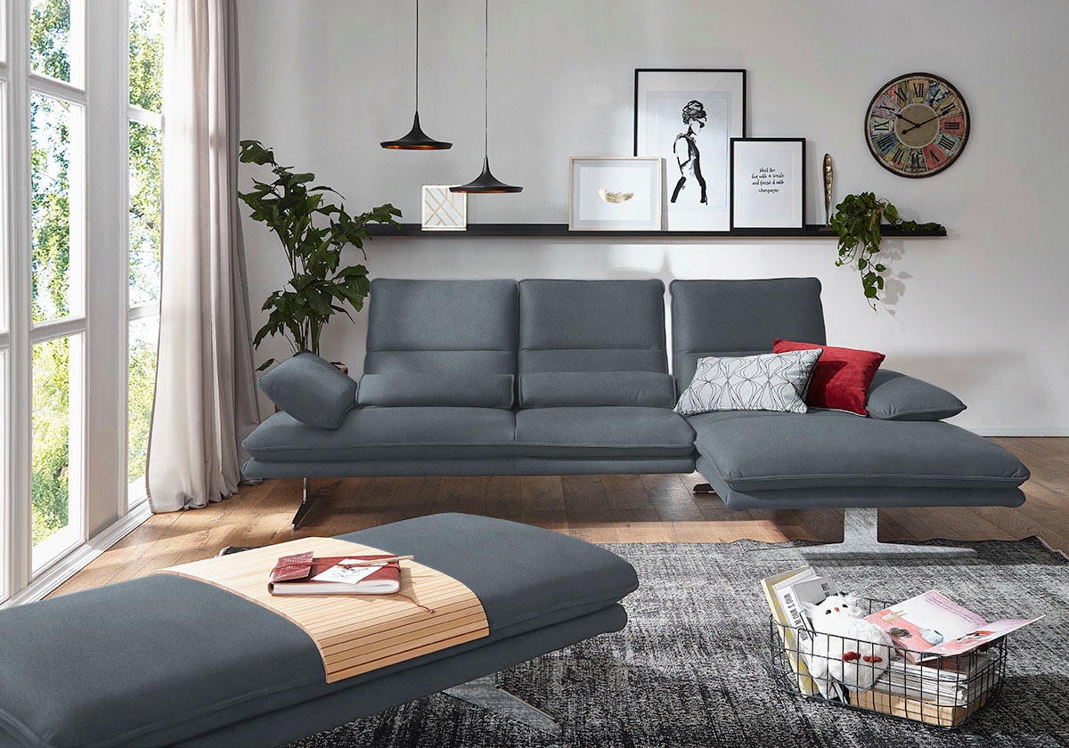 W.SCHILLIG Ecksofa "broadway, Designsofa mit tollem Sitzkomfort, L-Form", S günstig online kaufen