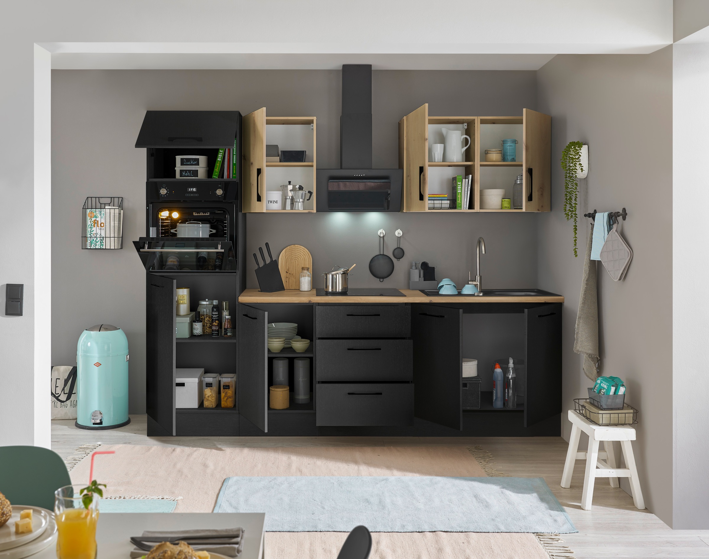 BASIC by Balculina Küchenzeile »Turin«, Breite 270 cm, wahlweise mit E-Geräten