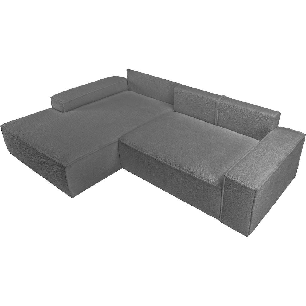 andas Ecksofa »Finnley Schlafsofa 267 cm in Bouclé u. Struktur fein«