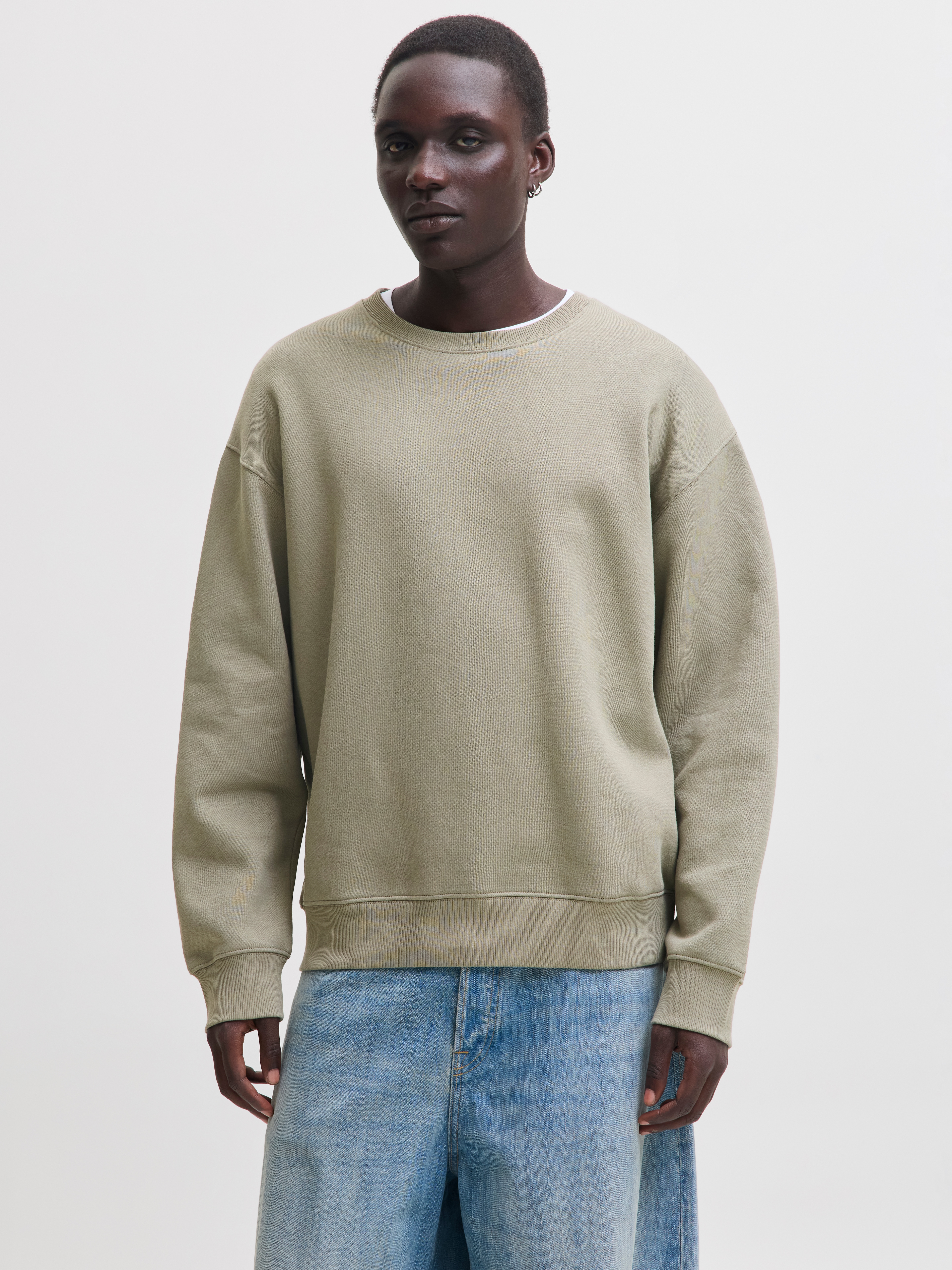 Jack & Jones Sweatshirt "JJEACE SWEAT CREW NECK NOOS", Baumwollmischung, locker geschnitten