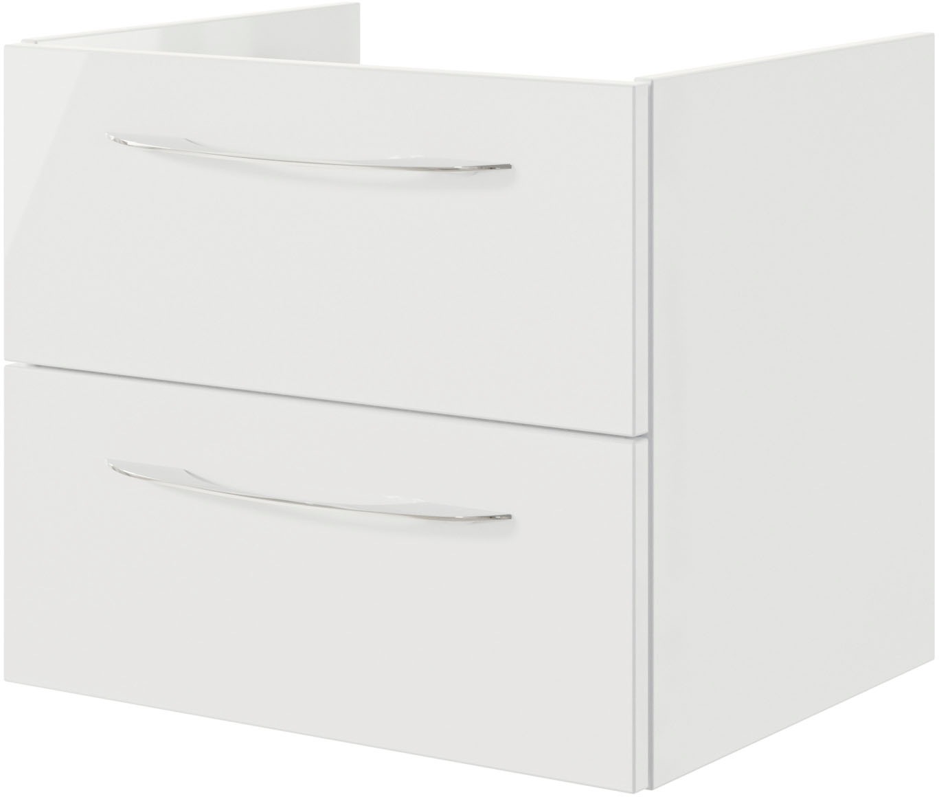 Saphir Badmöbel-Set »Serie 4035 2-teilig, Keramikwaschtisch mit LED-Spiegel, 60 cm breit«, (Set), Badezimmer-Set inkl. Schubladen-Dämpfer, 2 Schubladen, Waschplatz