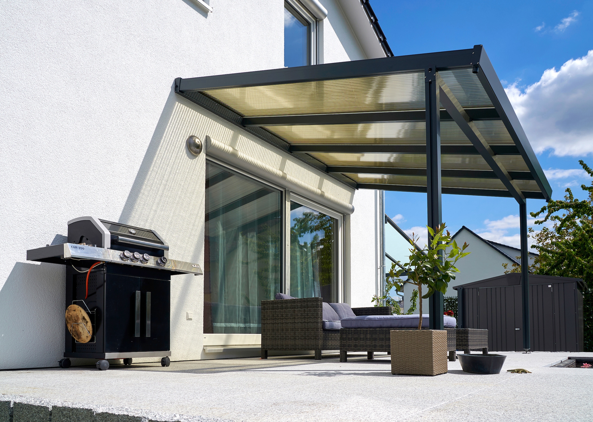 GUTTA Terrassendach »Premium«, BxT: 410x306 cm, Dach Acryl bronce
