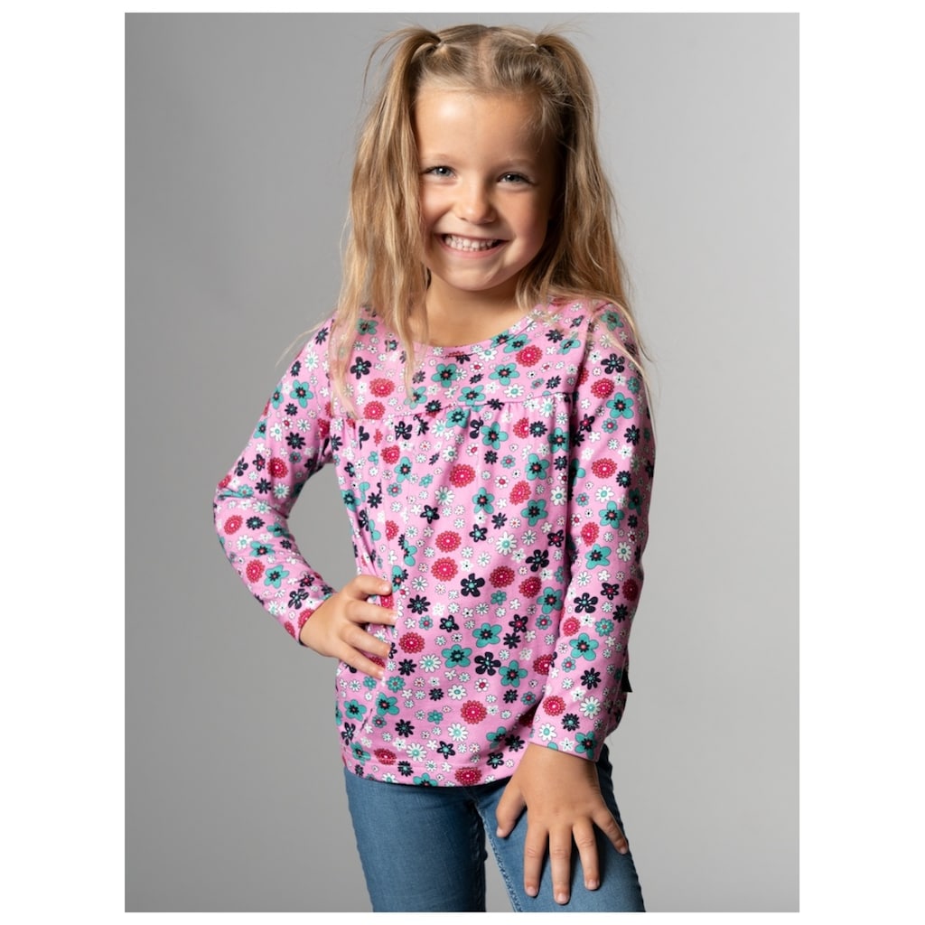 Trigema Longsleeve »TRIGEMA Langarmshirt mit Blumen-Muster«, (1 tlg.)