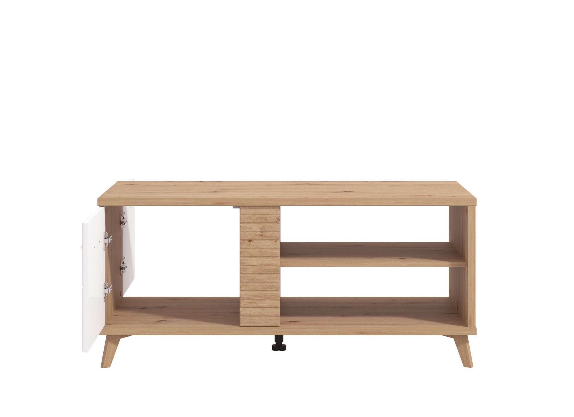 INOSIGN Couchtisch »Bretagna 120 cm, rechteckig, in zeitloser Design«, mit viel Stauraum, Artisan Eiche Dekor mit Segmenten in Weiß
