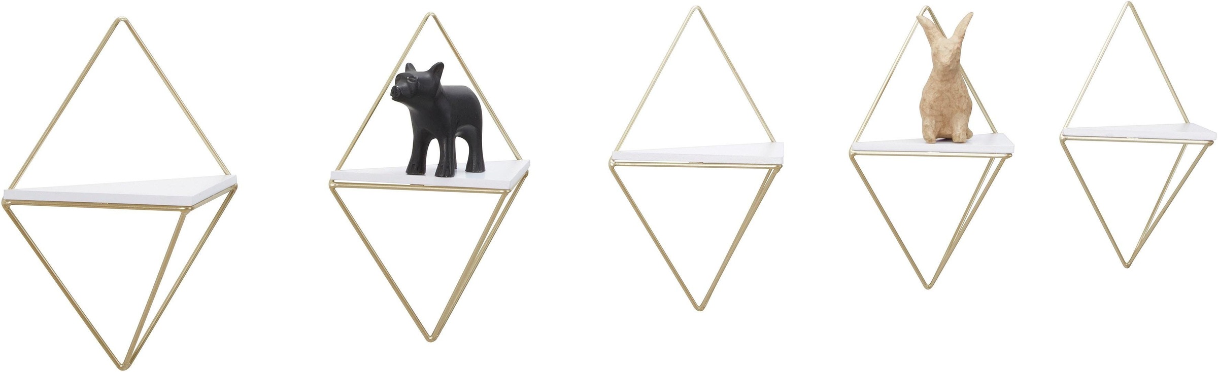 andas Deko-Wandregal "Rauten Rudel" Set, 5 Stk. tlg. Dekoregal, Wanddeko, a günstig online kaufen