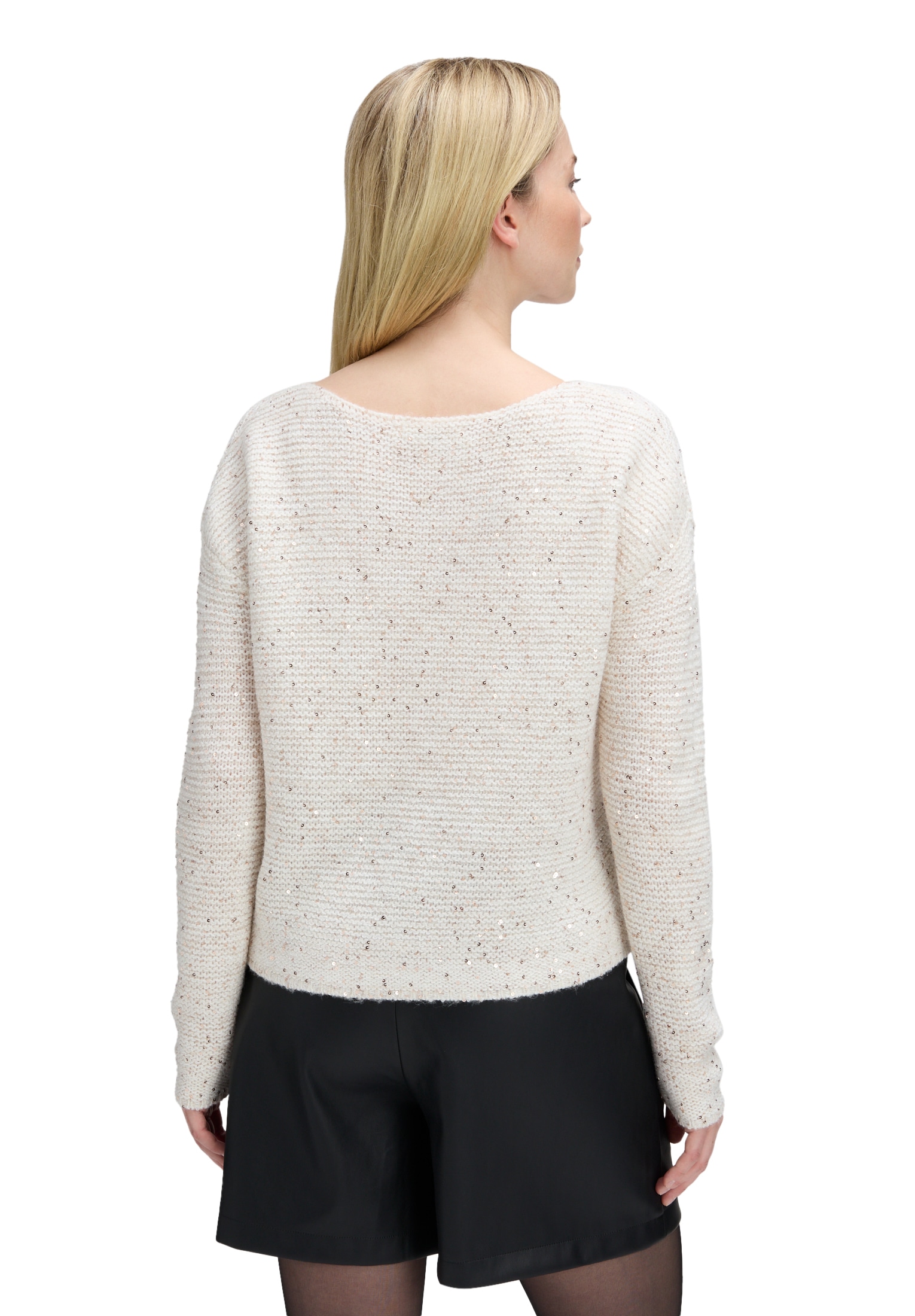 Betty&Co Strickpullover »Damen Strickpullover mit Pailletten« 1 Stk. tlg. Pailletten