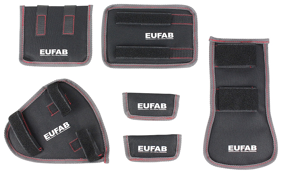 EUFAB Dachträger-Schutzpolster, passend für alle Fahrräder, schwarz, Schutzpolsterungen, Fahrrad Transport Schutz