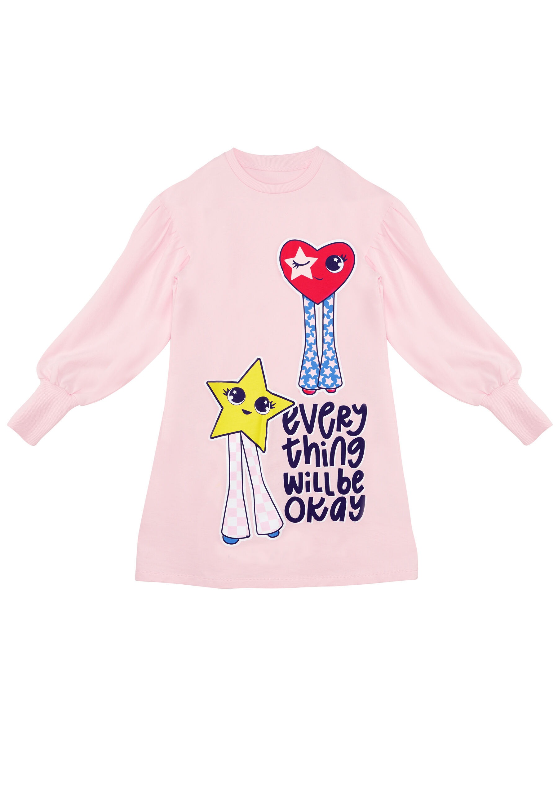 Denokids Shirtkleid »Fancy«, mit Herz- und Stern-Motiv
