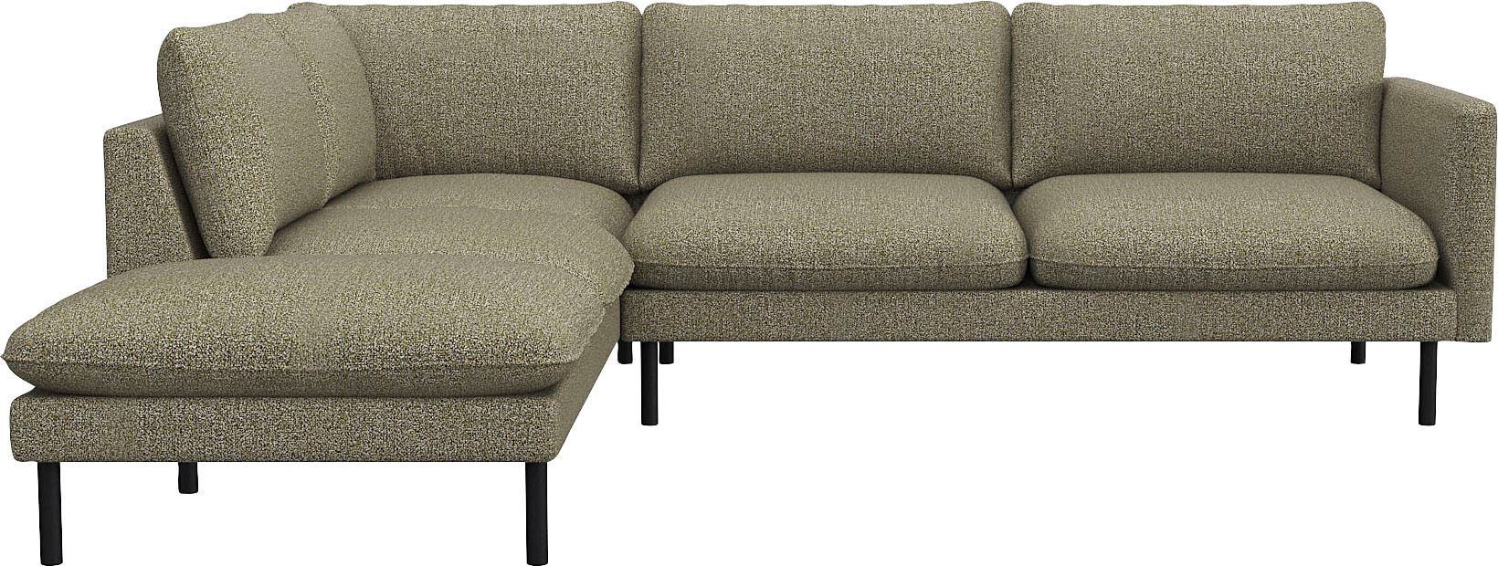 FLEXLUX Ecksofa "Bolzano Designsofa, bequem durch Kaltschaum im Sitz, L-Form" lose Sitz -& Rückenkissen, hohe Füße