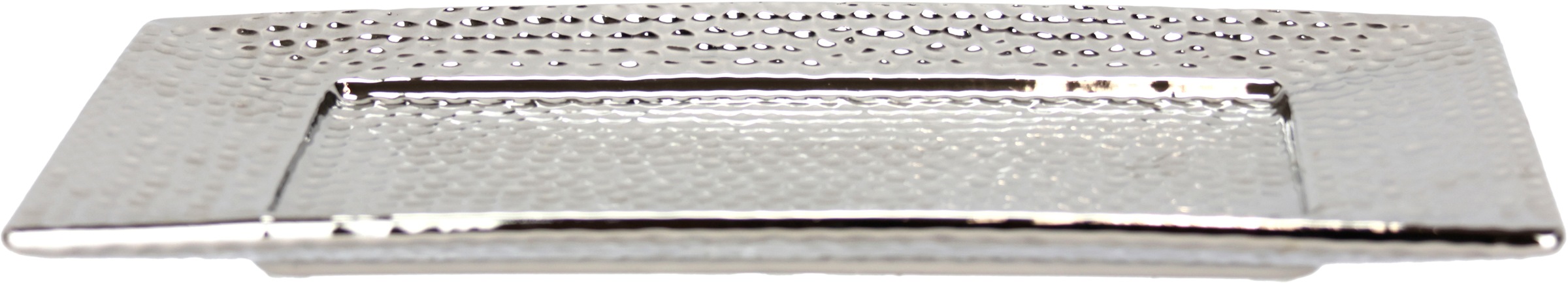 I.GE.A. Dekotablett "Keramik-Schale", (1 St.), eckig Dekoschale silber Tabl günstig online kaufen