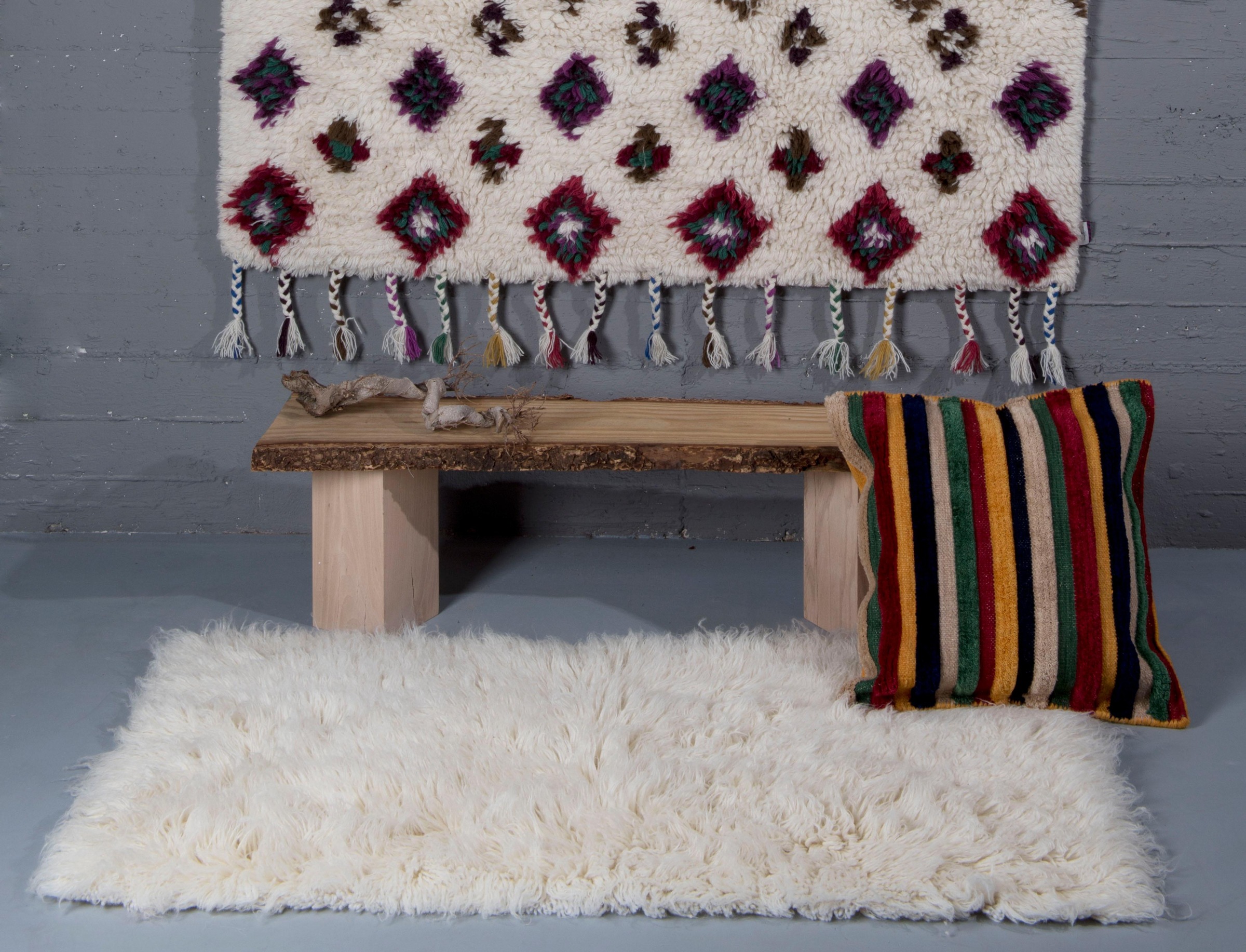 THEKO Orientteppich »Nomadic 1«, rechteckig, 20 mm Höhe, reine Wolle, handgewebt, Rauten Design, mit Fransen