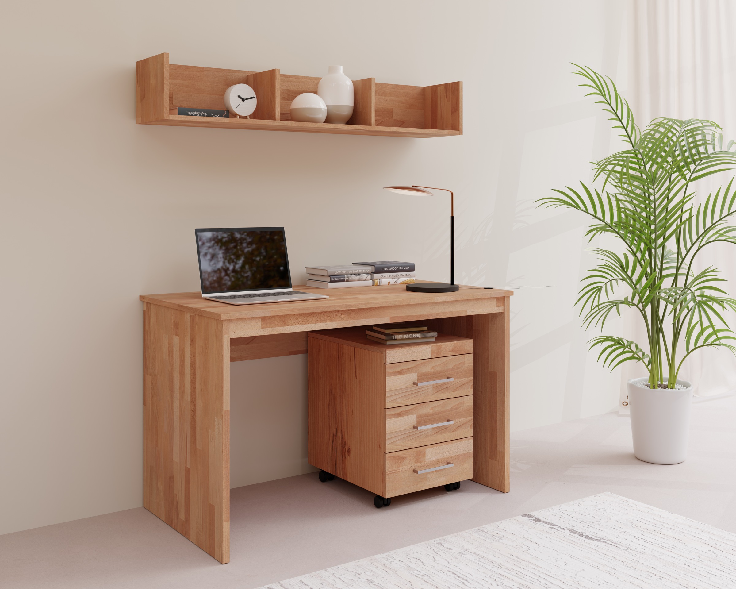 Home affaire Büromöbel-Set "Logo" Set, Set besteht aus Schreibtisch,Rollcoi günstig online kaufen