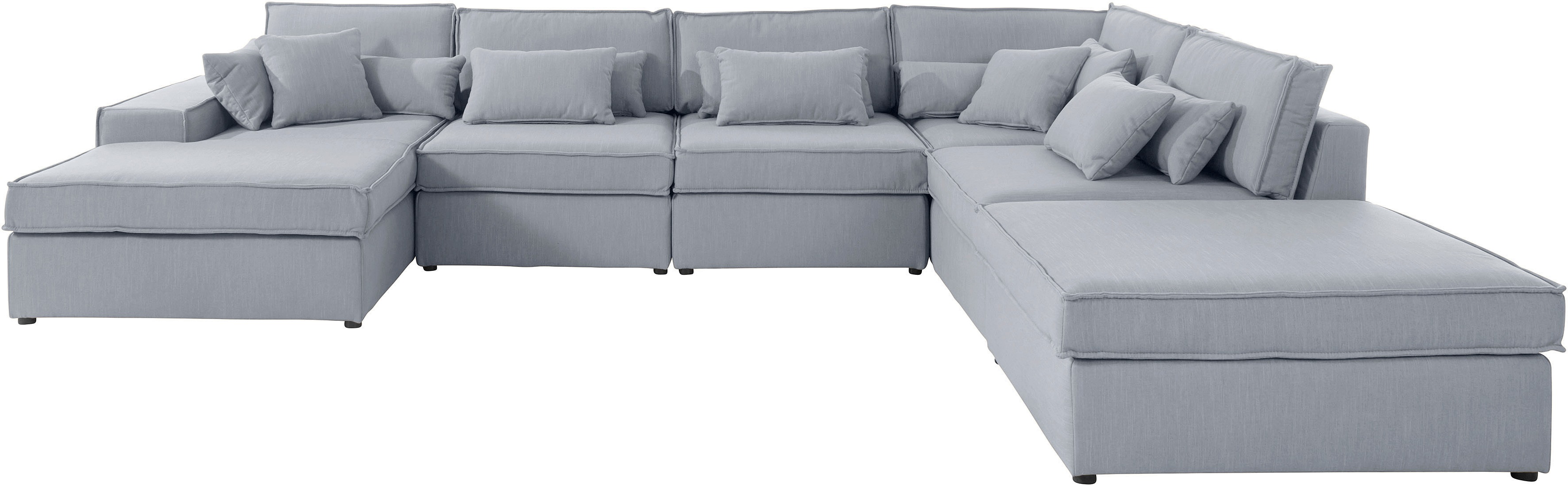 Thumbnail - OTTO home Wohnlandschaft "Florid U-Form" 6 Teile, bestehend aus Modulen, viele Bezugsqualitäten, auch in Cord