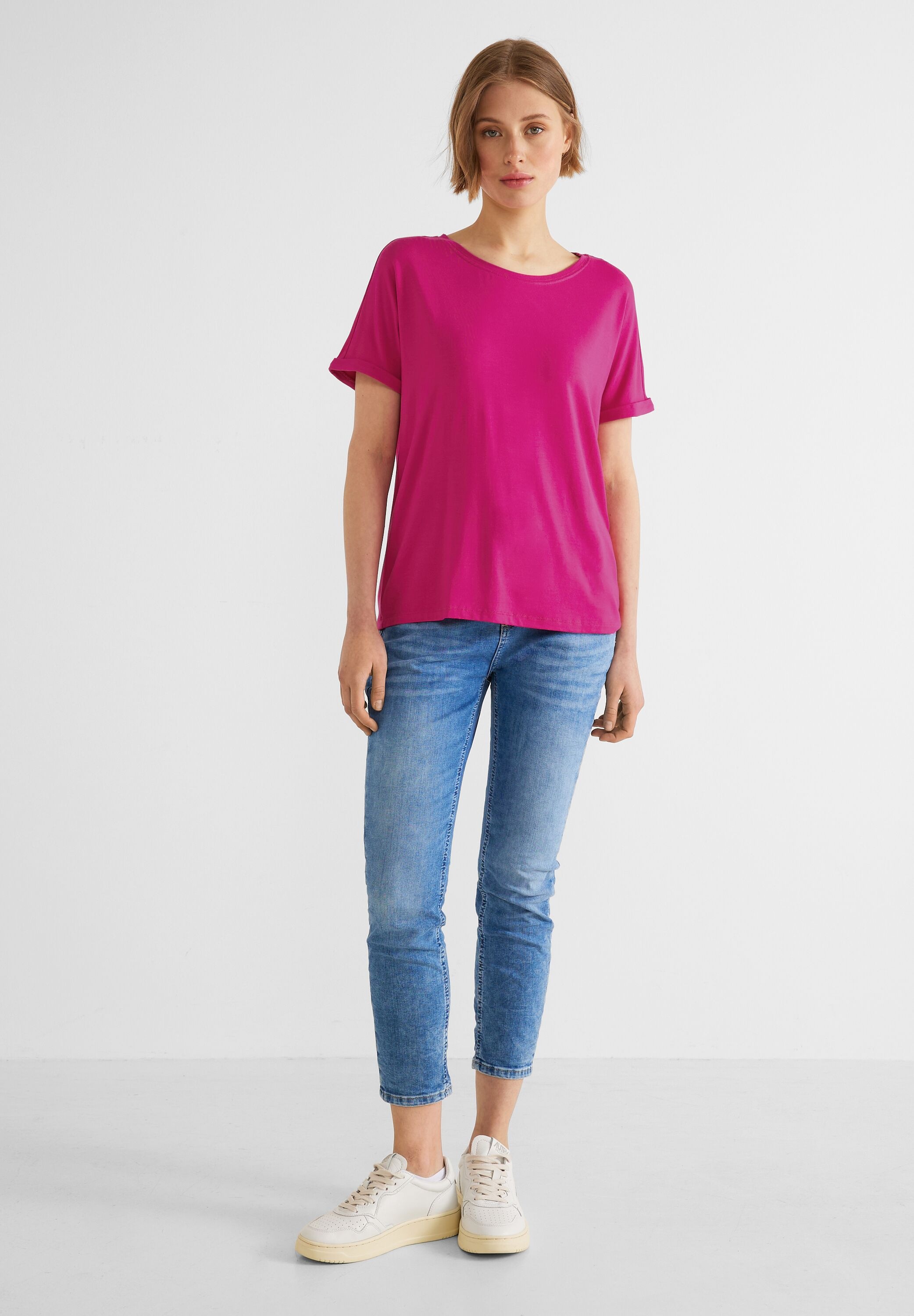 in online kaufen STREET | Unifarbe T-Shirt, ONE BAUR