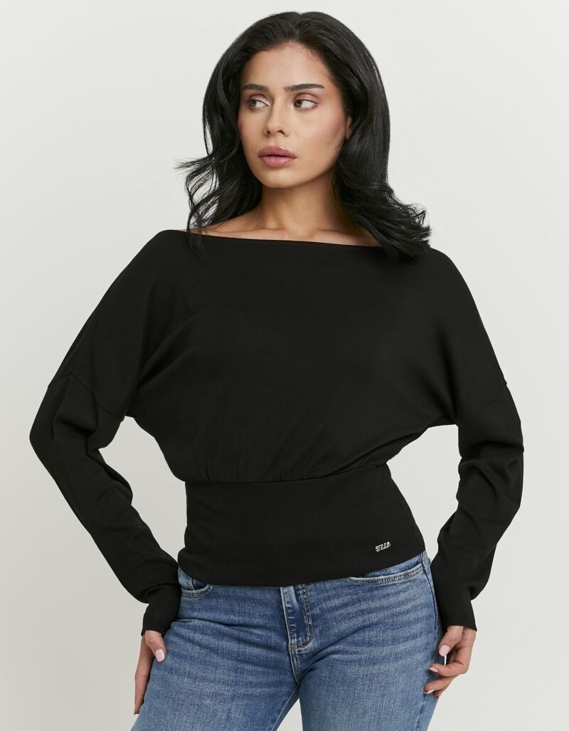 Tally Weijl Langarmshirt "STSCOWASTA" U-Boot-Ausschnitt, Fledermausärmel un günstig online kaufen