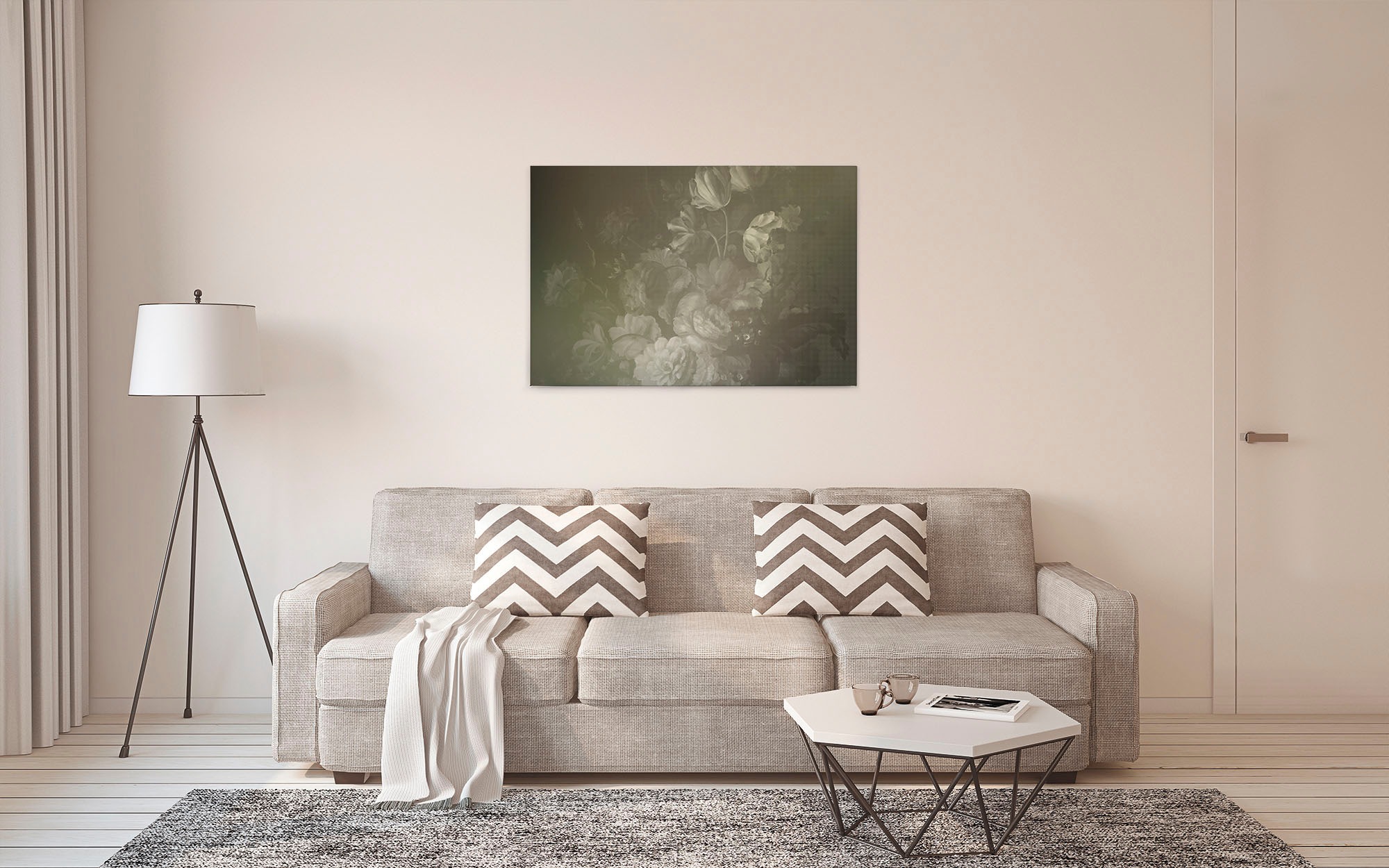 A.S. Création Leinwandbild »dutch pastel 4«, Kunst-Blumen-Kinder, (1 St.), Keilrahmen Bild Floral Rosen Leinwand-Bild Wohnzimmer modern Wandbild
