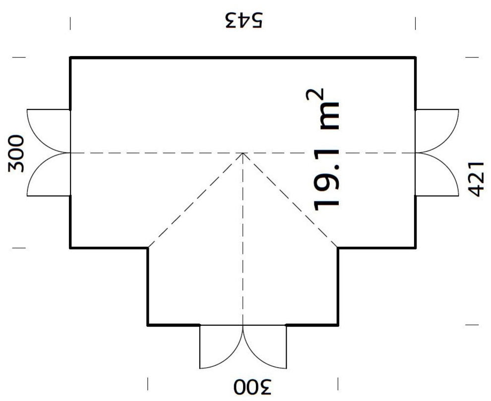 Palmako Gewächshaus »E_milia 19,1 m²«, BxTxH: 421x543x288 cm, Inkl. automatisch Dachentlüftung