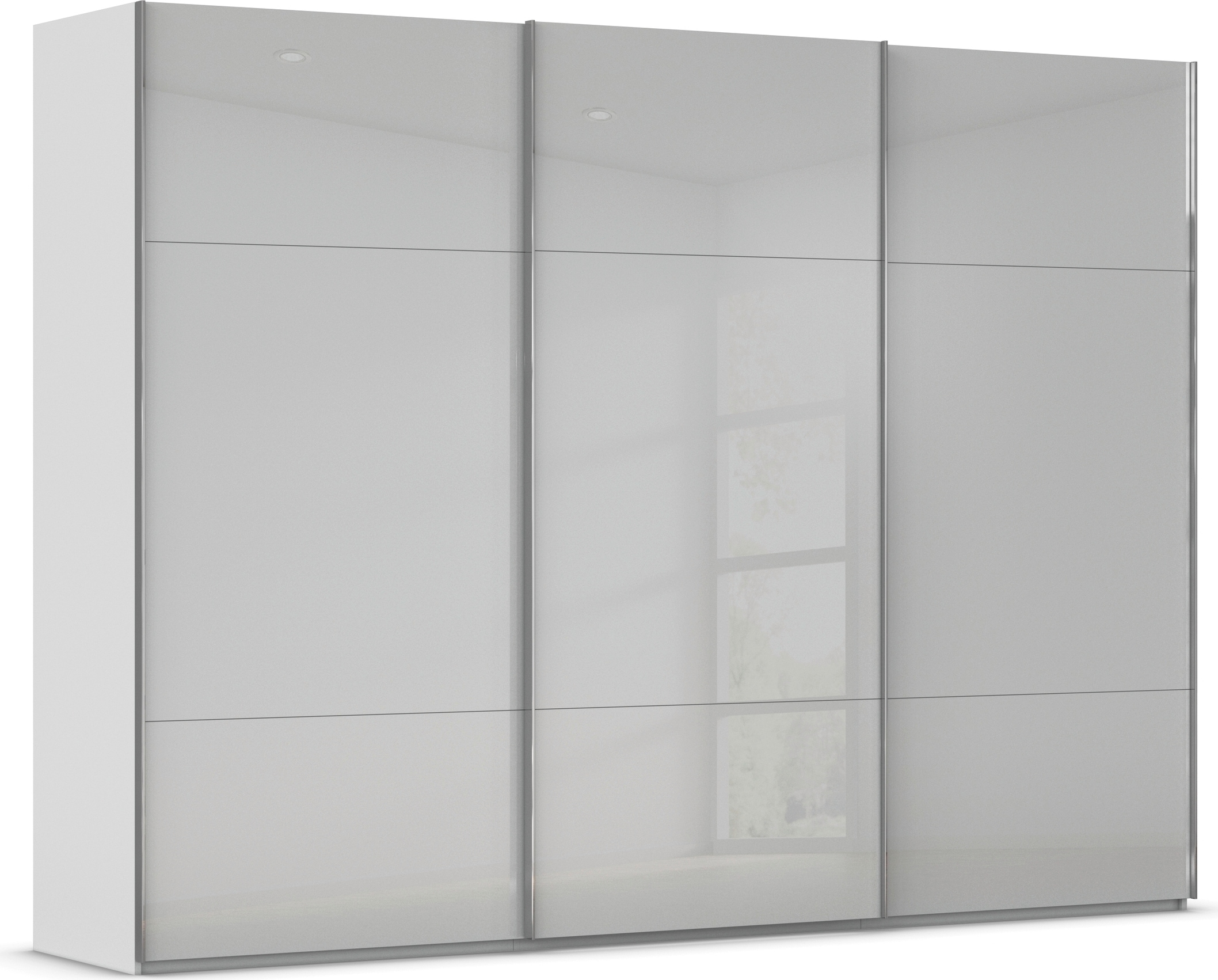 rauch Schwebetürenschrank "Kleiderschrank Schrank Garderobe Schlafzimmerschrank CONTIDO" 3 verschiedene Ausstattungen BASIC/CLASSIC/PREMIUM, aus hochwertigem Material in 6 Breiten 2 Griff-Farben MADE IN GERMANY