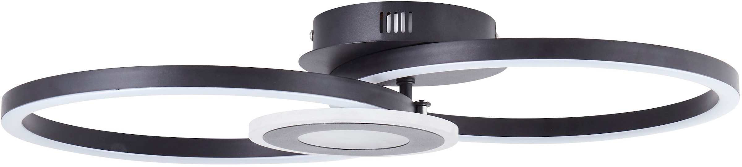 BreLight LED Deckenleuchte »Bray«, 30 x 52 cm, 2900 lm, 3000 K warmweiß, Metall, schwarz