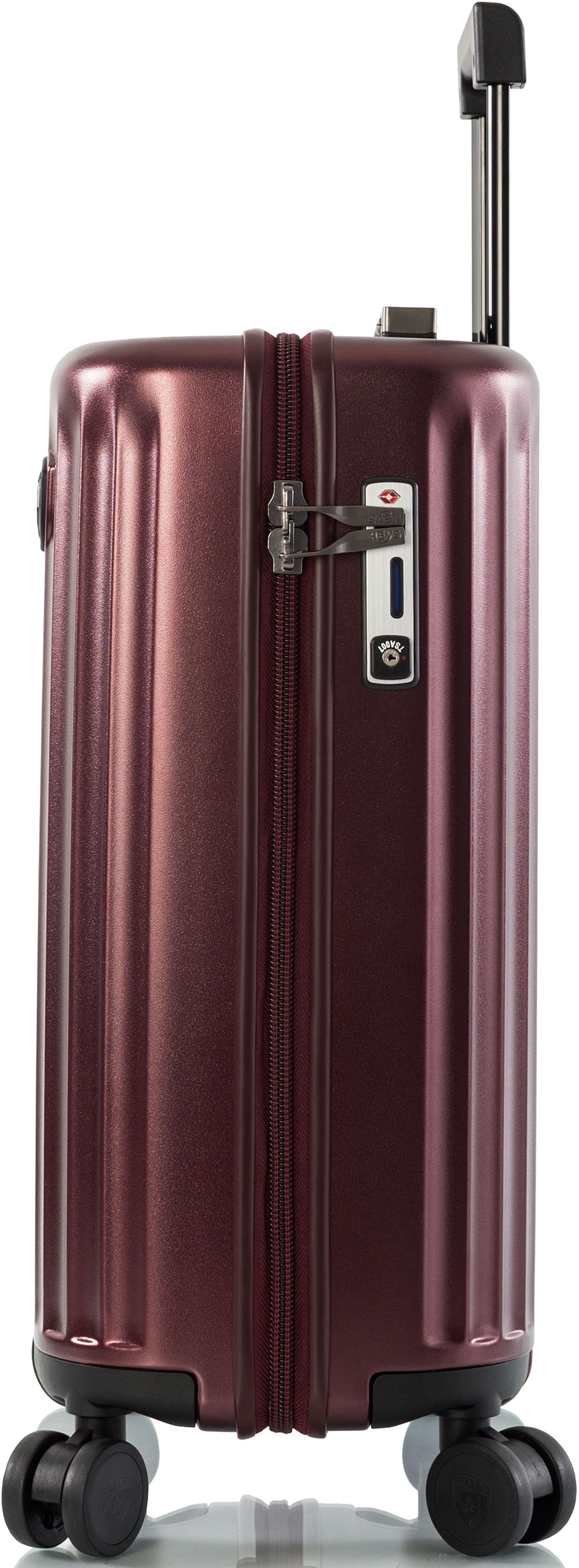 Heys Hartschalen-Trolley »Smart Luggage®, 53 cm, Burgund«, 4 Rollen,  vollständig venetztes High-End-Gepäck mit App-Funktion kaufen | BAUR
