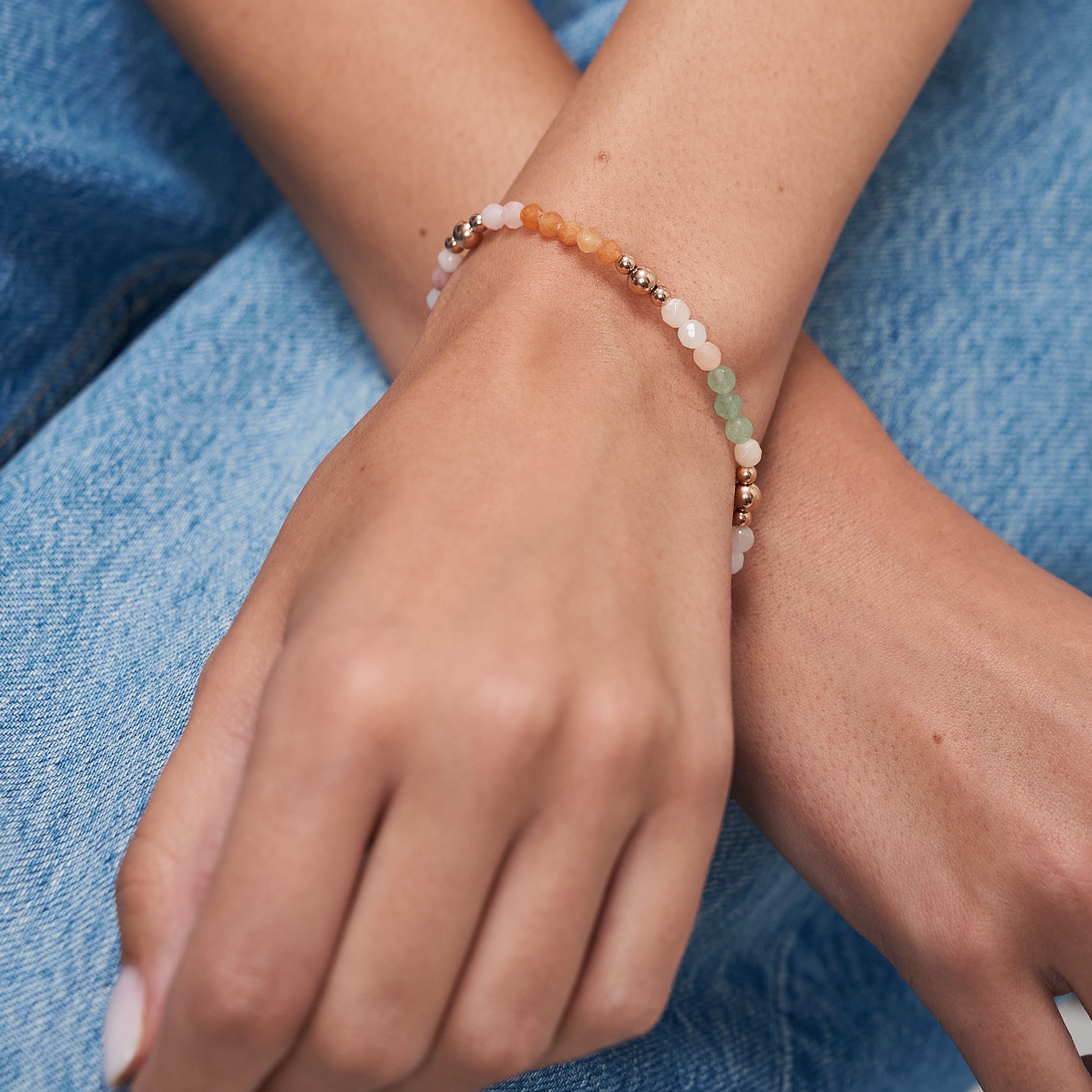 s.Oliver Armband »Colorful Beads« mit Quarz, Aquamarin, Lapislazuli-Imitat, Amethyst, Agate, Aventurin