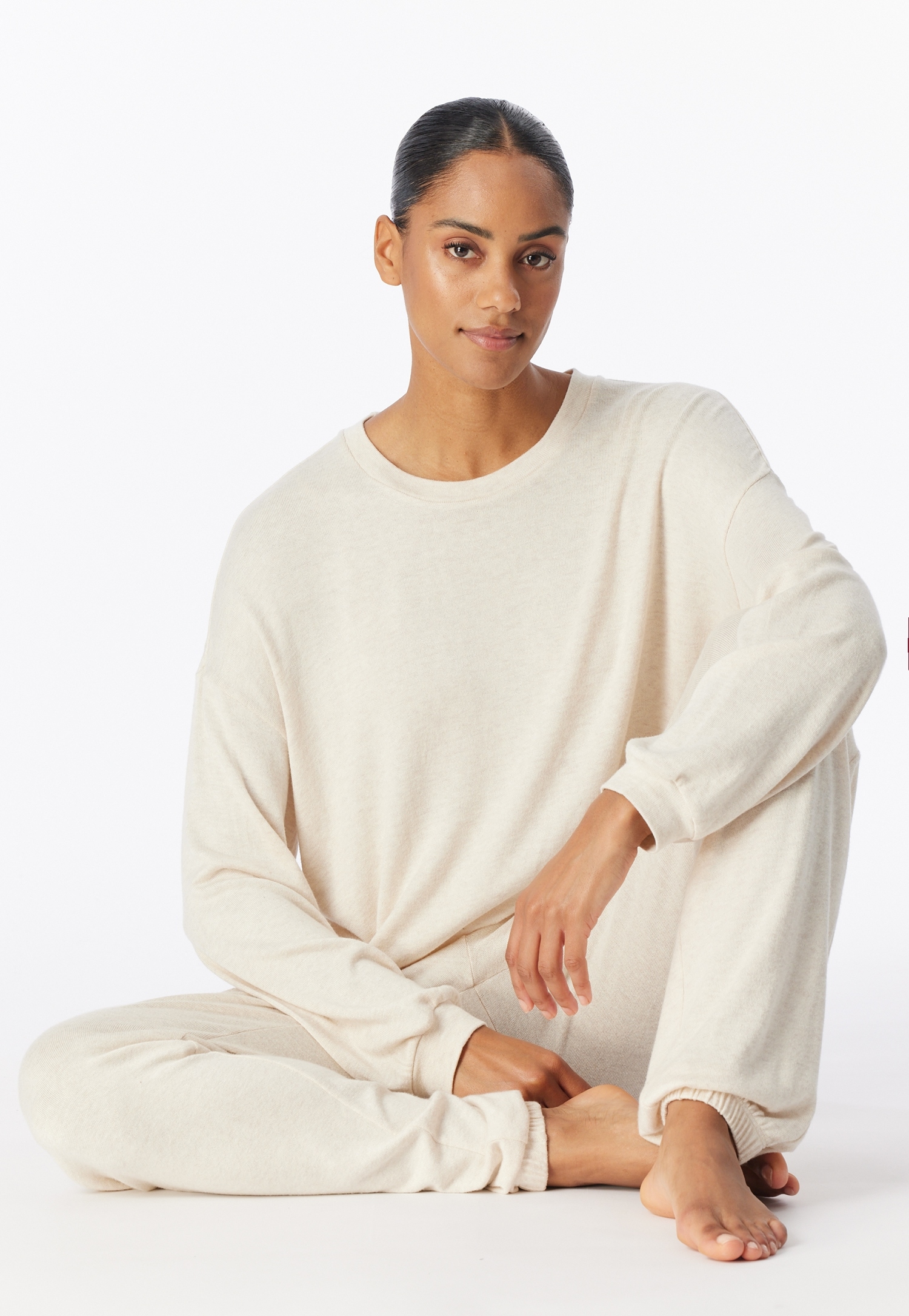 Schiesser Pyjama »Casual Feel« mit überschnittenen Schultern, seitliche Taschen