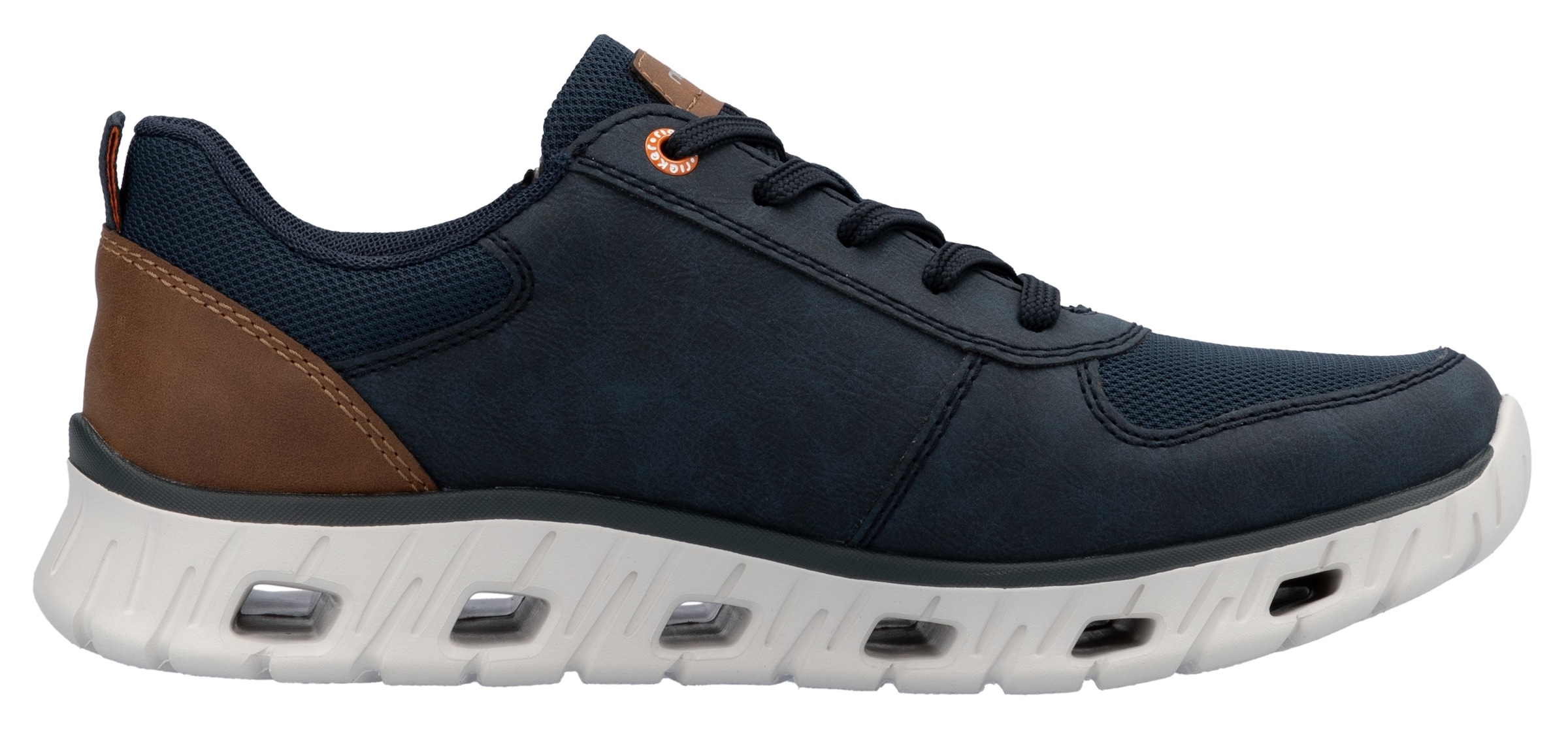 RIEKER Sport Sneaker, Schnürschuh, Freizeitschuh, Halbschuh mit Reißverschluss