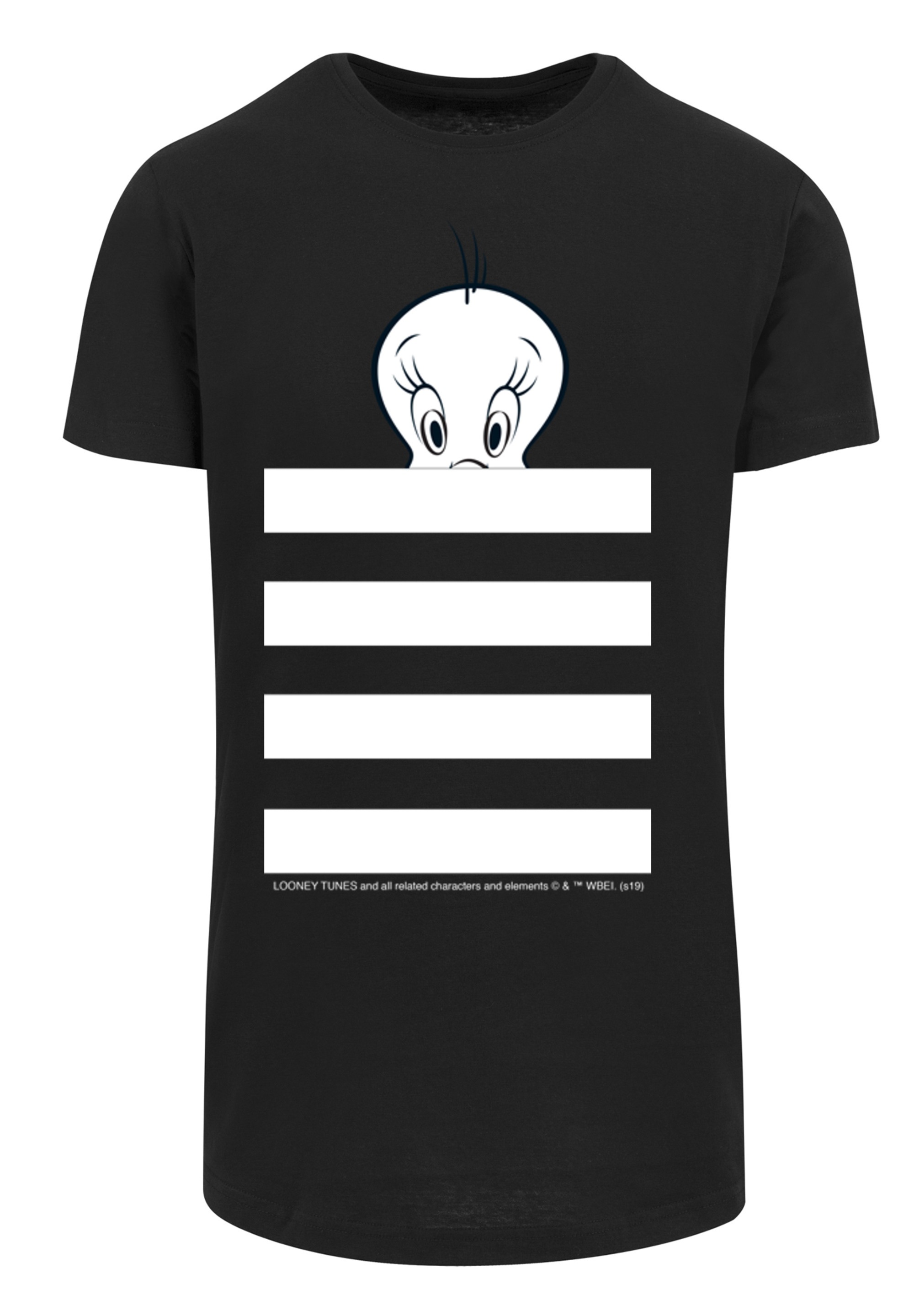 F4NT4STIC T-Shirt »Looney Tunes Tweety Pie Striped Faux«, Print