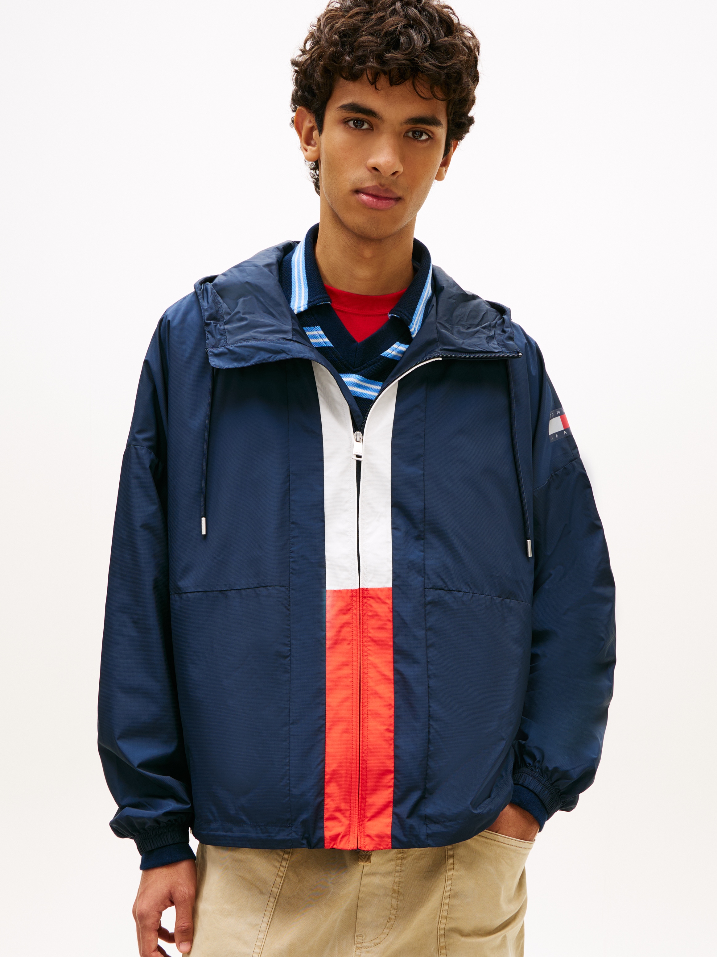 Tommy Jeans Windbreaker "CHICAGO FLAG" mit Kapuze Regular fit mit Kapuze günstig online kaufen