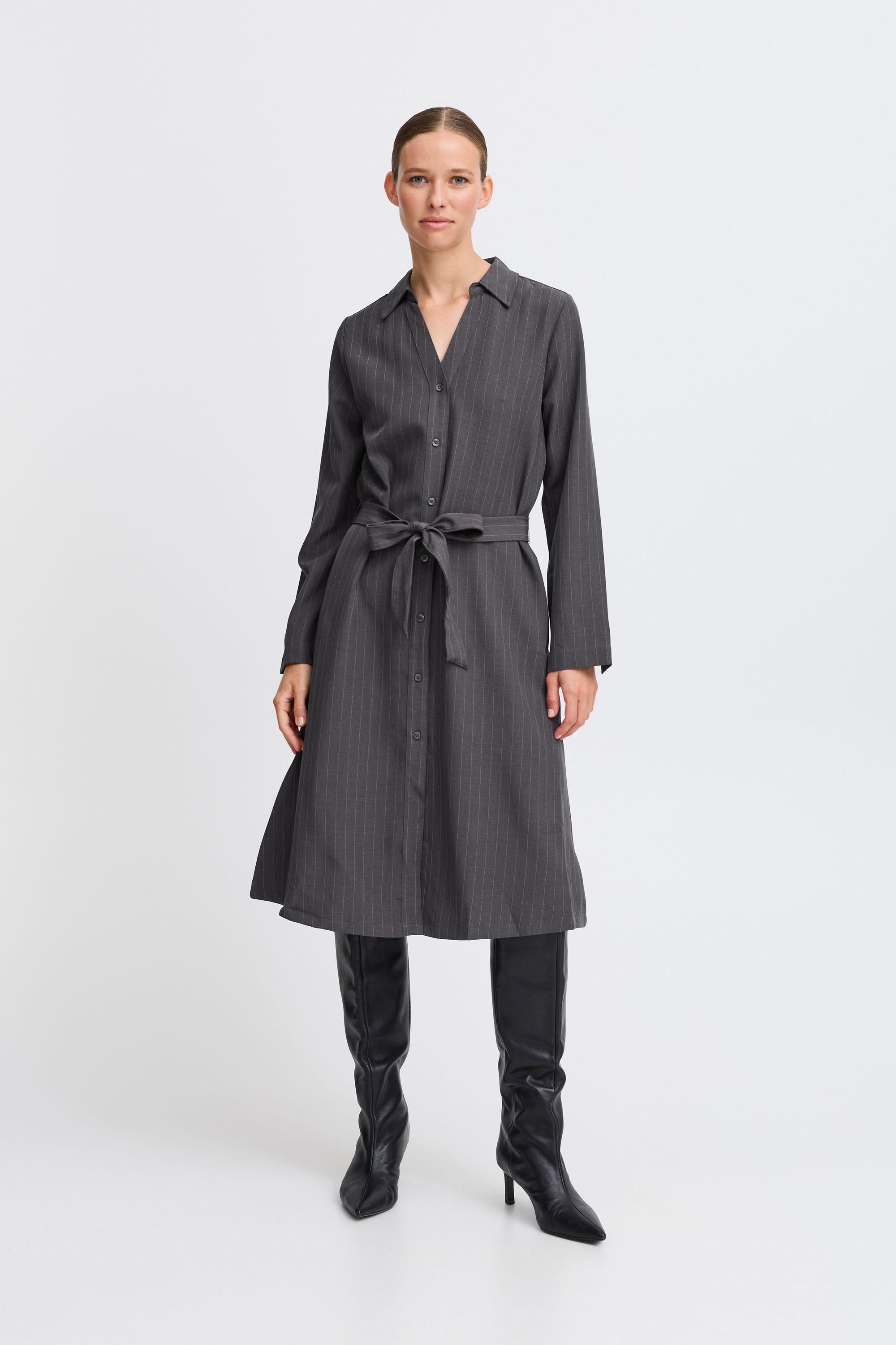 b.young Minikleid BYMMMIDDE SHIRT DRESS - (mit Bindegürtel) elegantes Kleid günstig online kaufen