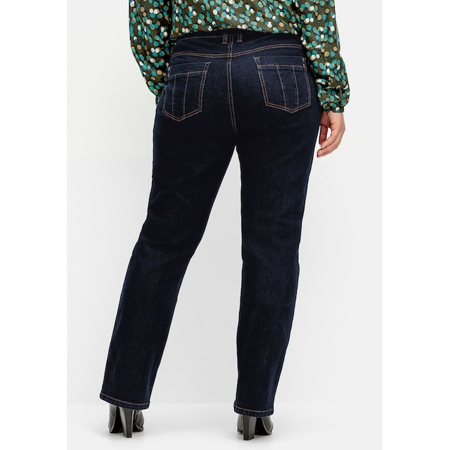 Sheego Stretch-Jeans »Große Größen«, mit Doppelknopf-Verschluss für  bestellen | BAUR