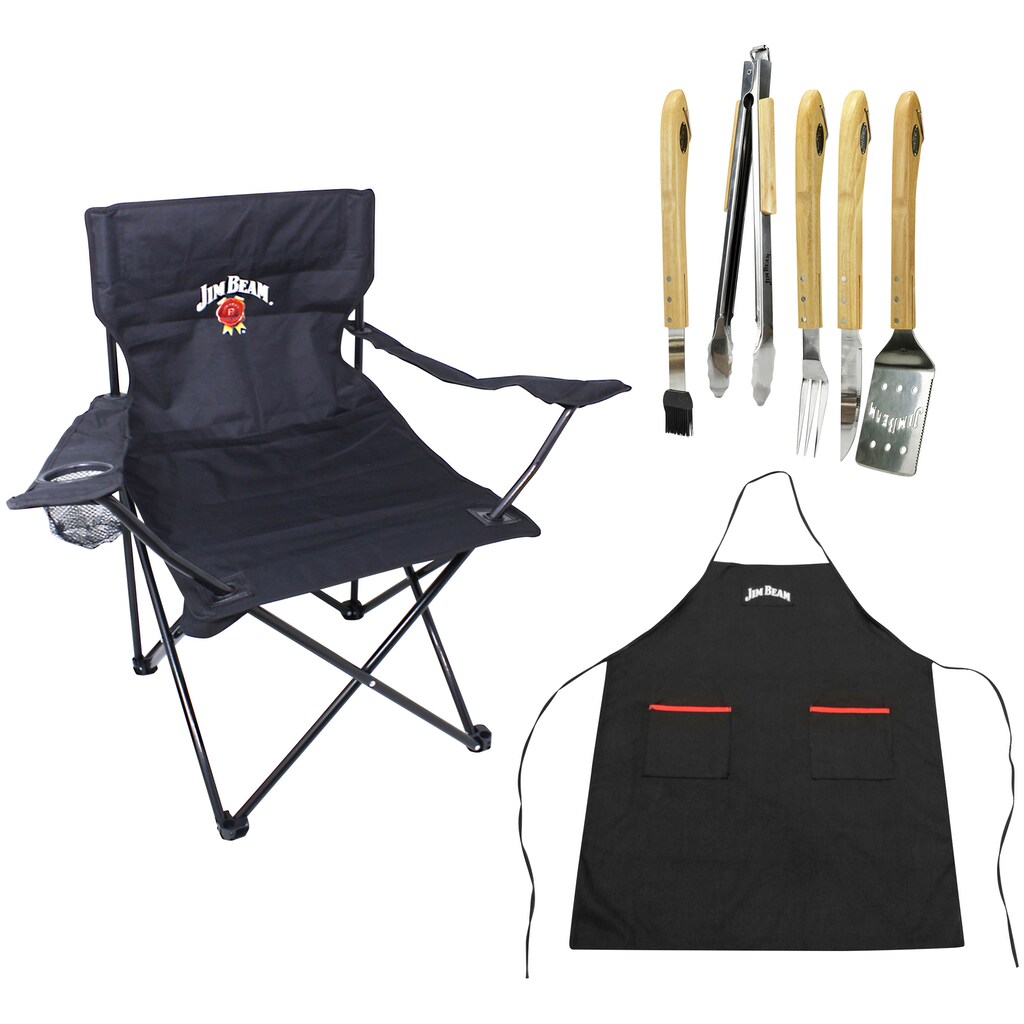 Jim Beam BBQ Grillbesteck-Set, (7 tlg.)