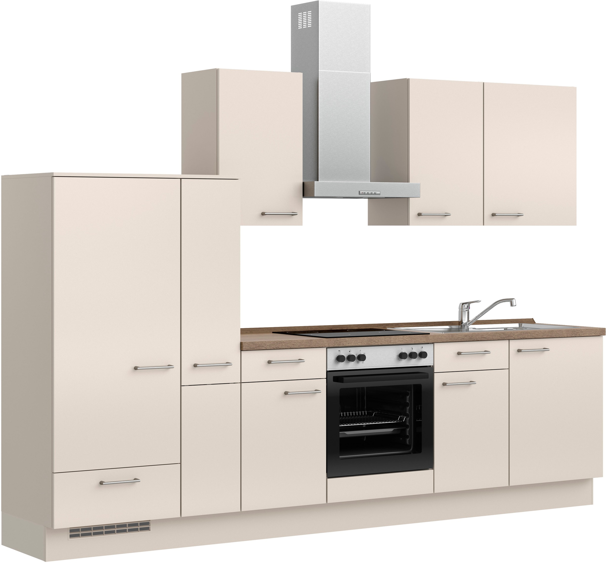 nobilia® Küchenzeile »"Laser I"«, vormontiert, Ausrichtung wählbar, Breite 300 cm, wahlw. mit E-Geräten