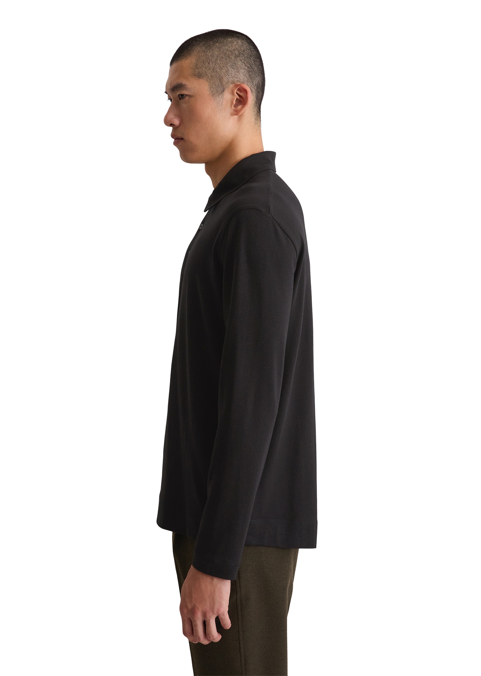 Marc O'Polo Langarm-Poloshirt »aus weichem Wool Blend Jersey«