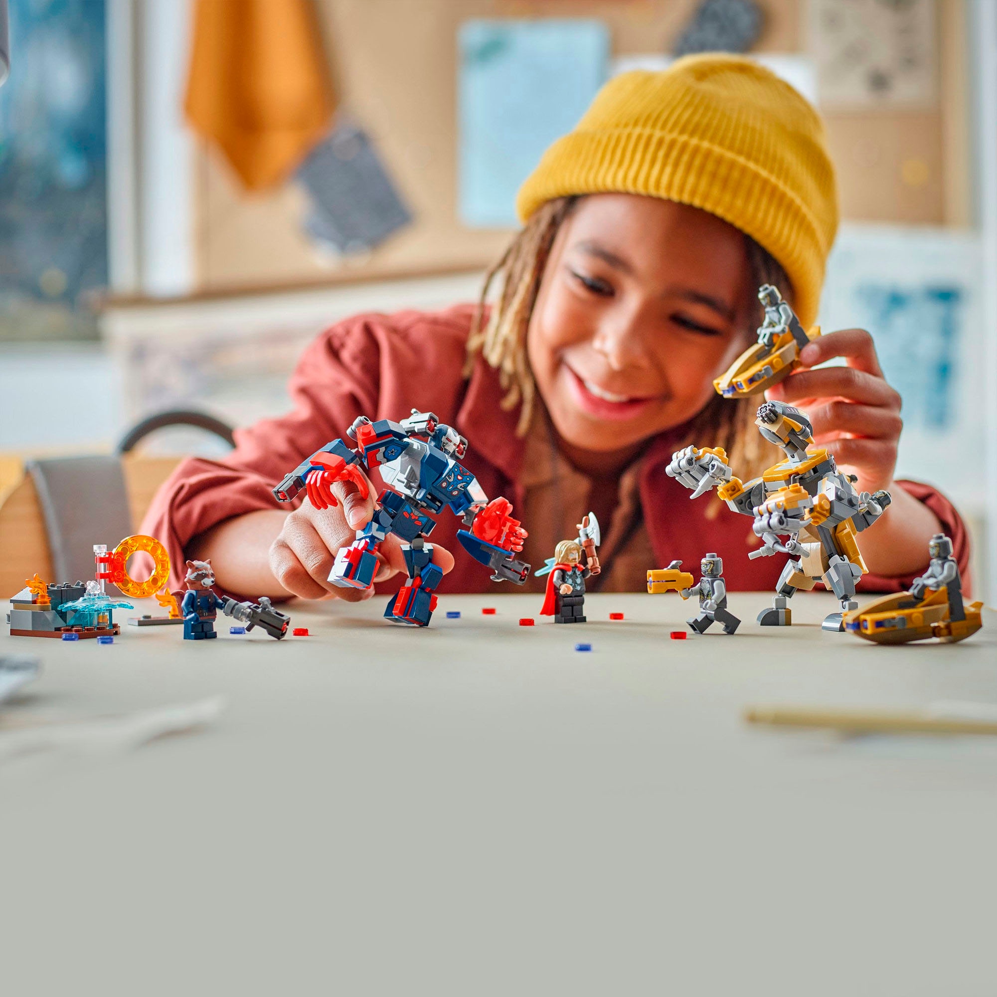 LEGO® Konstruktionsspielsteine »Avengers: Endgame Thor vs. Chitauri (76322), LEGO Super Heroes«, (373 St.), Made in Europe
