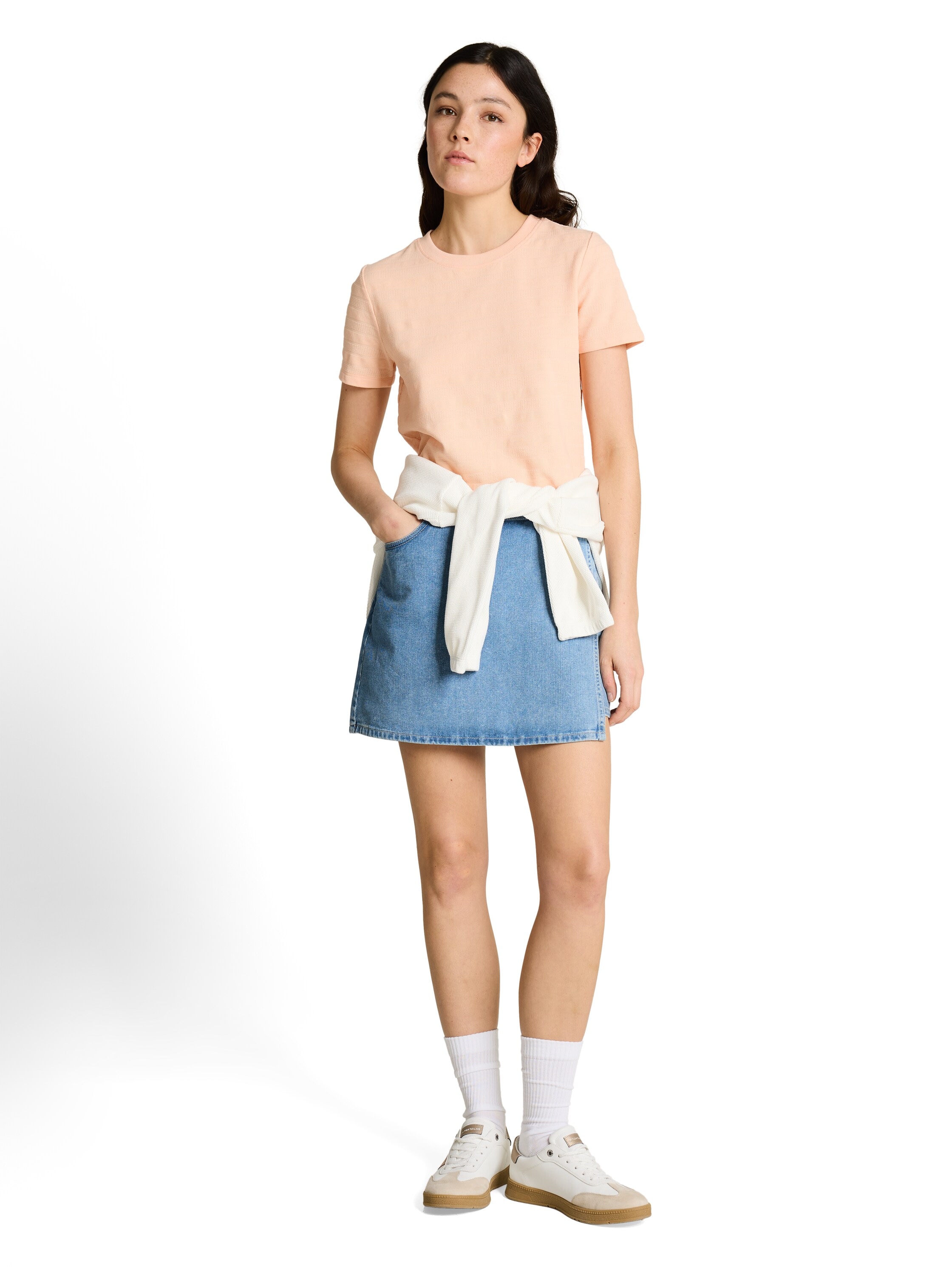 TOM TAILOR Denim Jeansshorts Skort mit seitlichem Reißverschluss