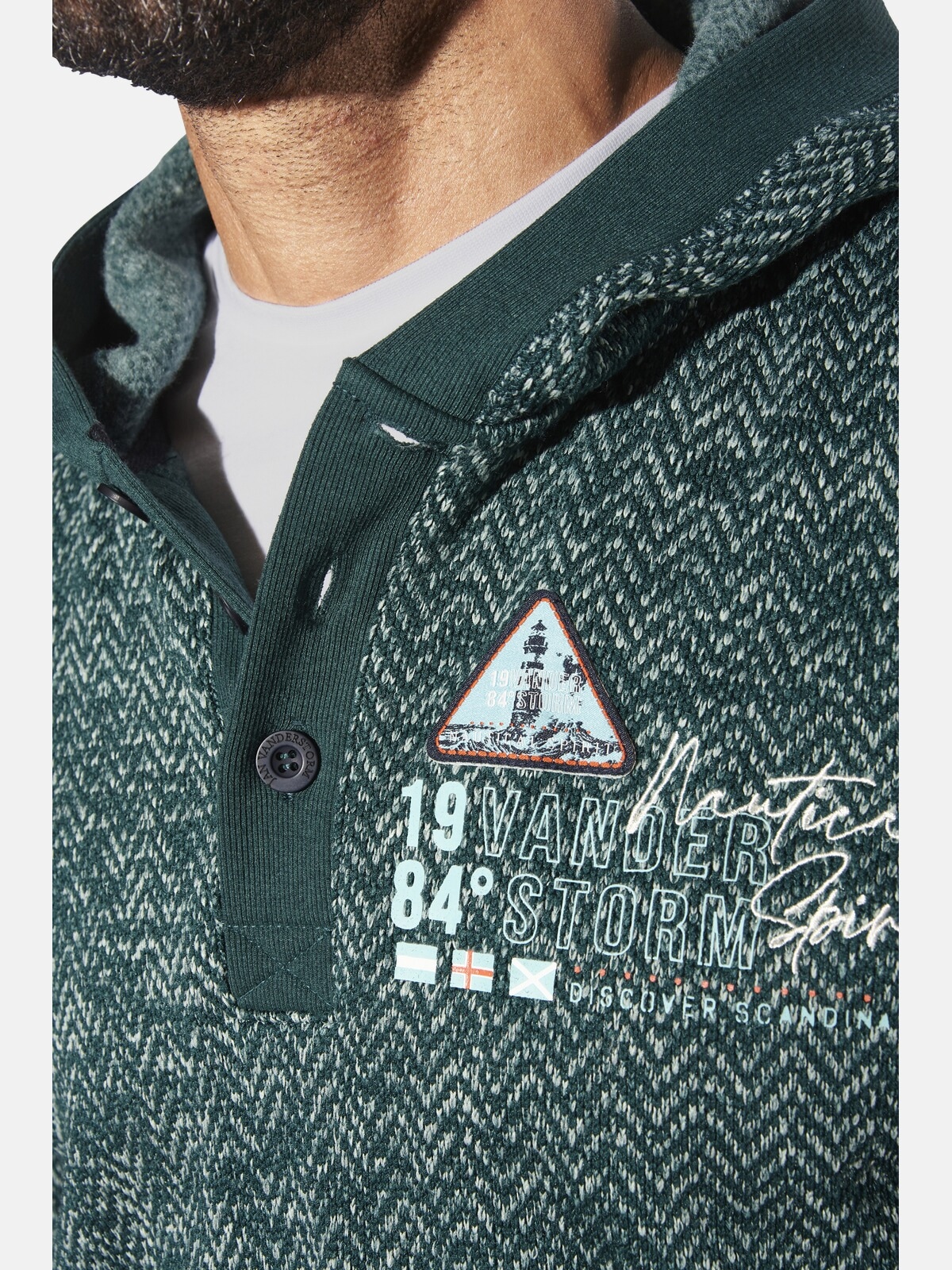 Jan Vanderstorm Fleecepullover »Strickfleeceshirt HARGARD«