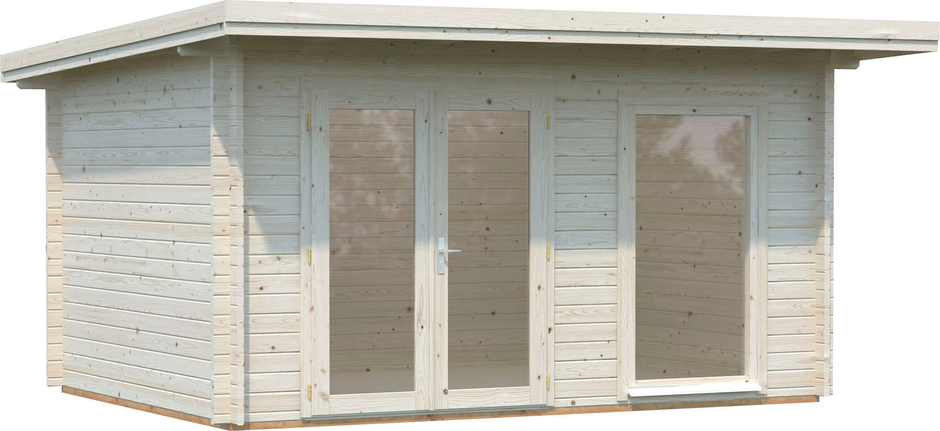 Palmako Heidi Holz-Gartenhaus Hellbraun Pultdach Tauchgrundiert 410 cm x 30 günstig online kaufen