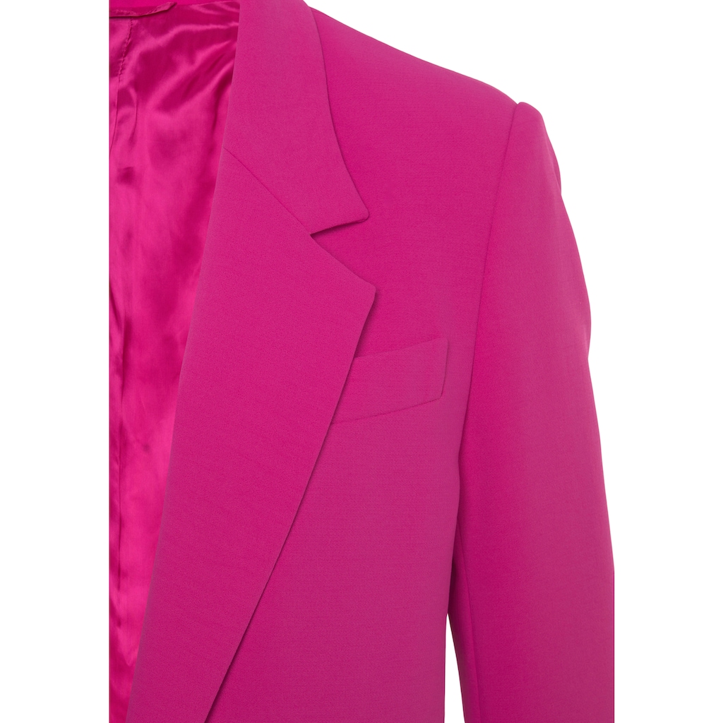 LASCANA Longblazer, mit Reverskragen und Schlitz hinten, Damenblazer, elegant-chic