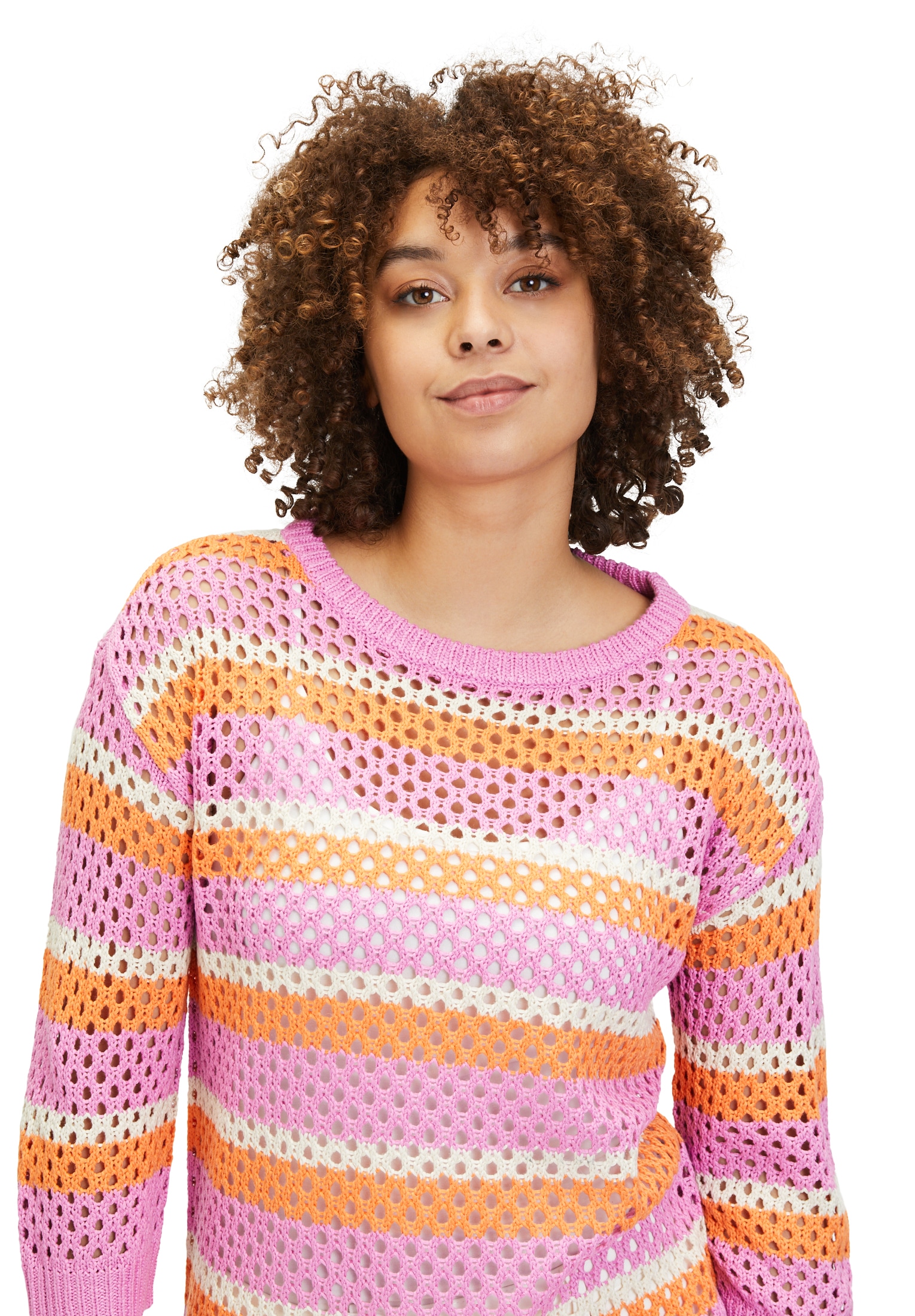 Betty Barclay Strickpullover »Betty Barclay Grobstrick-Pullover mit Streifen«, (1 tlg.), Ringel