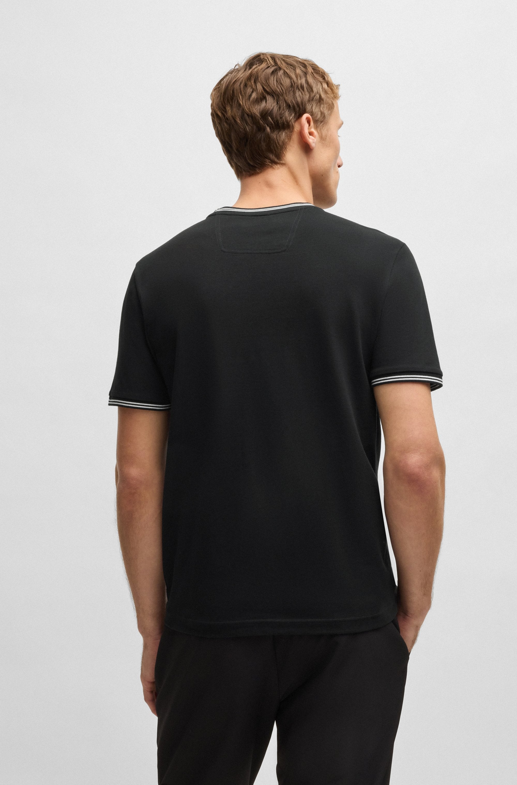 BOSS GREEN T-Shirt »Taul«, mit kontrastfarbenen Streifendetails