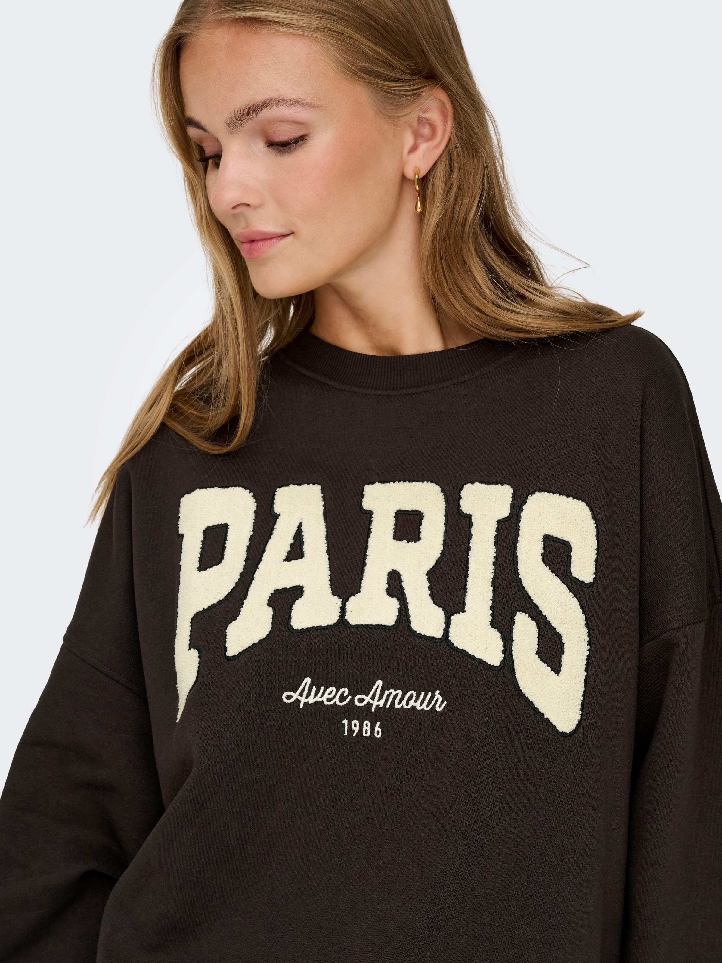 JDY Sweatshirt »JDYMESA L/S O-NECK EMB SWEAT JRS NOOS«